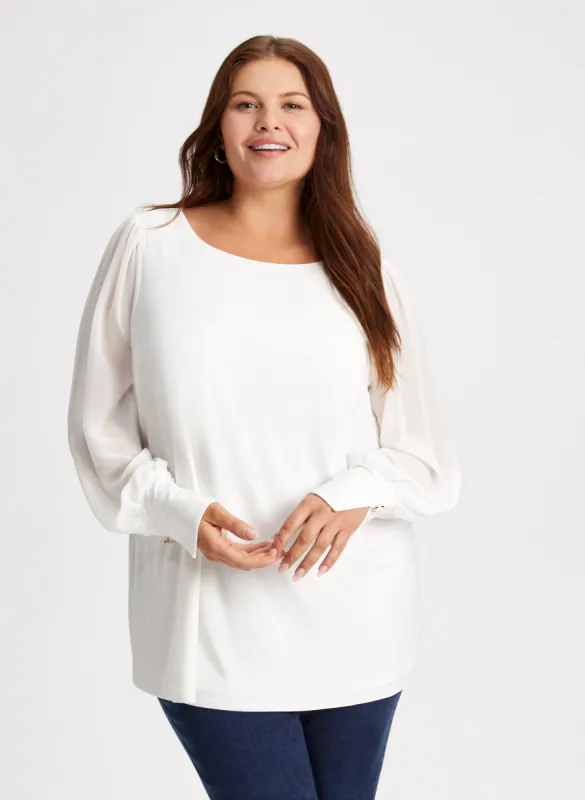 Chiffon Sleeve Top sold by Laura