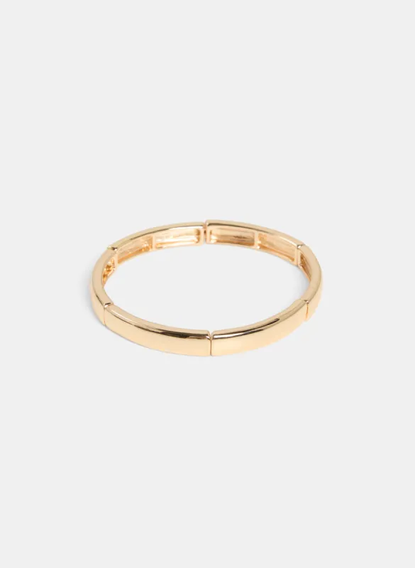 Rectangle Metal Stretch Bracelet sold by Laura