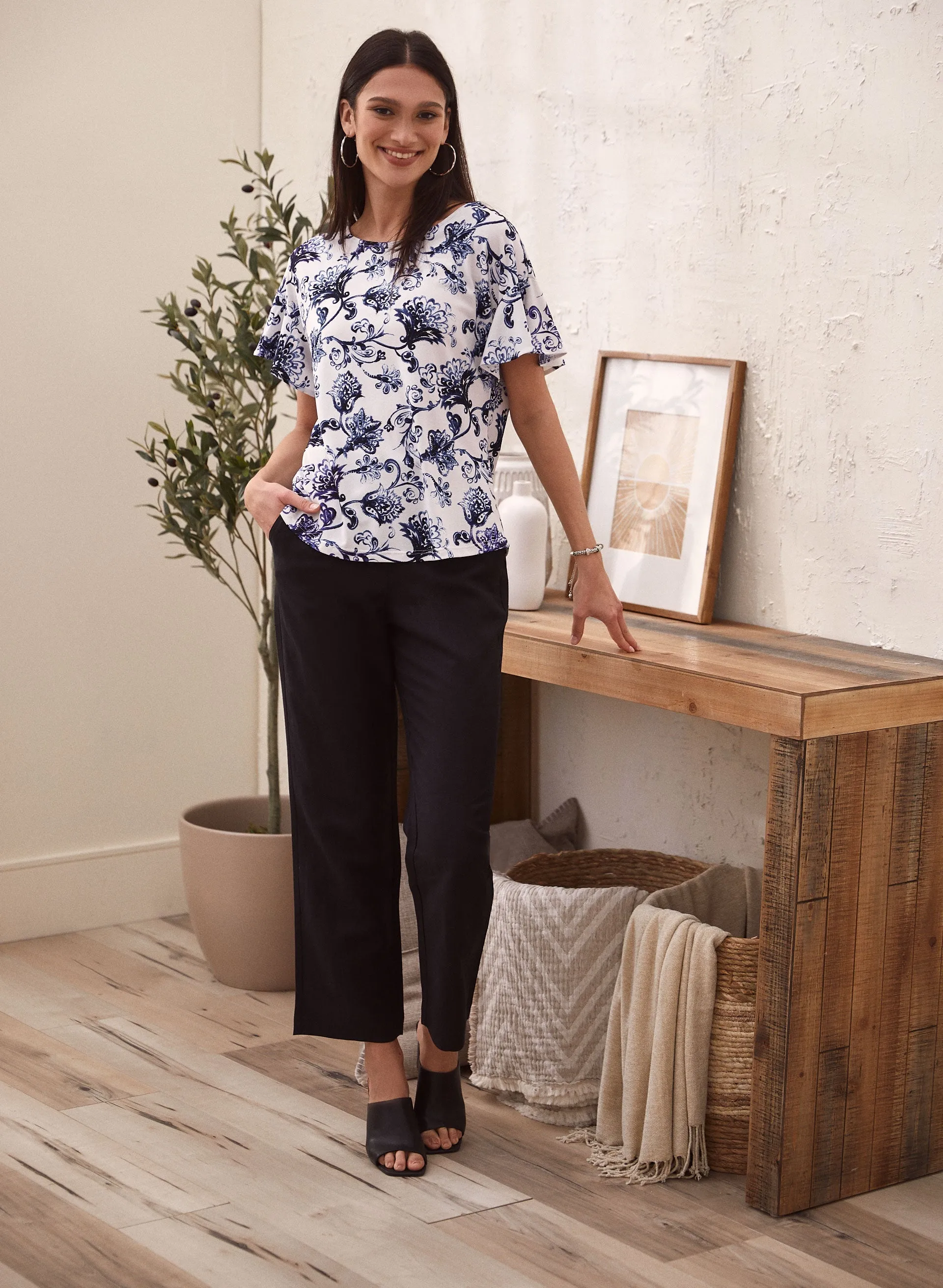 Paisley Print Bell Sleeve Top sold by Laura product image thumbnail 3