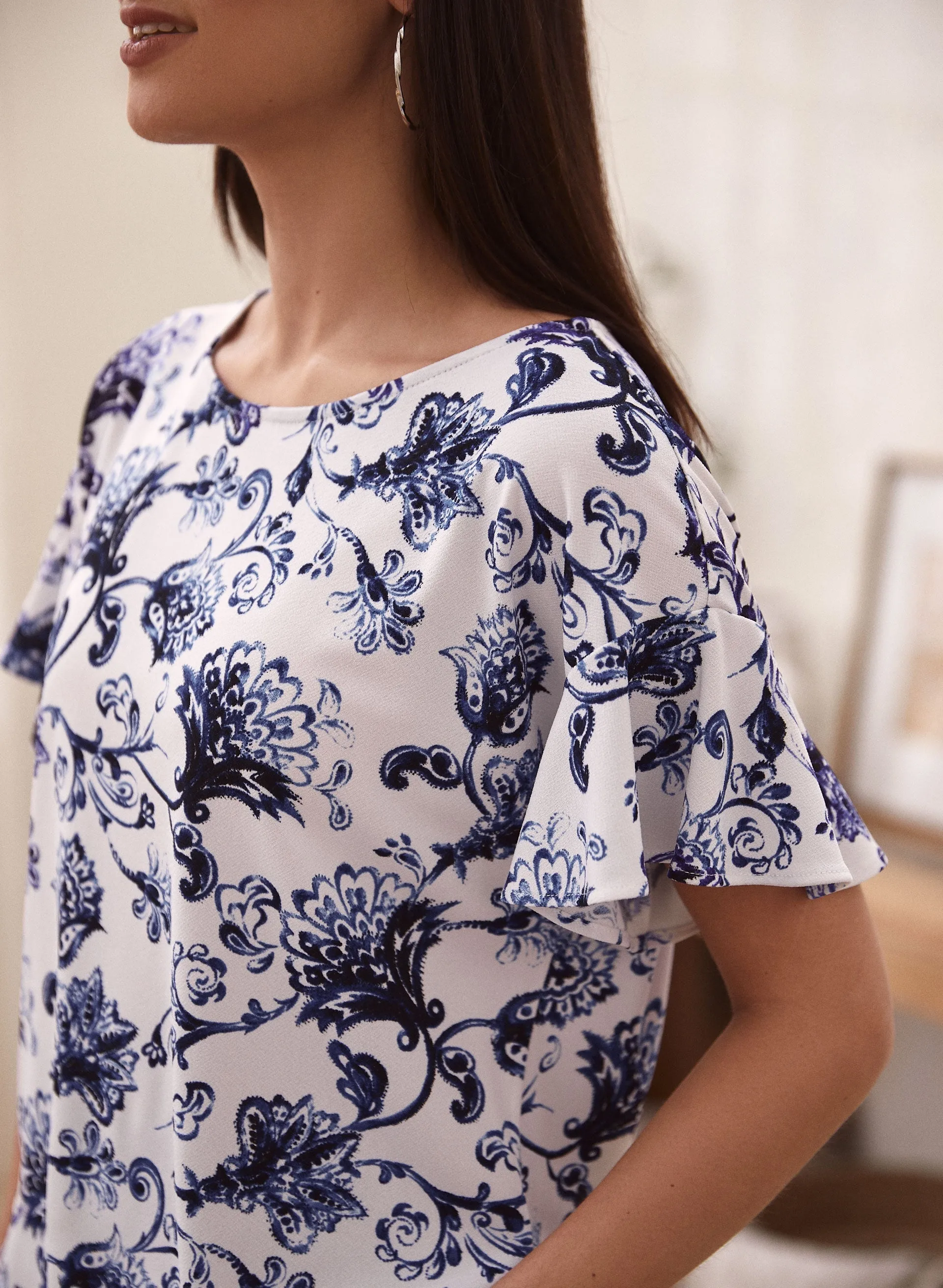 Paisley Print Bell Sleeve Top sold by Laura product image thumbnail 2