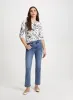 Floral Print Sweater & Button Hem Jeans sold by Laura
