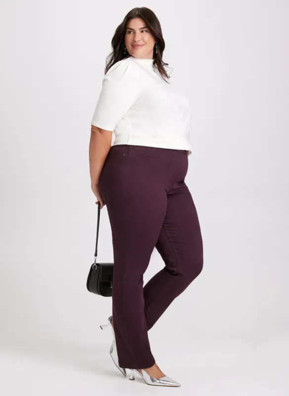 Turtleneck Jacquard Top & Straight Leg Jeans made by Laura