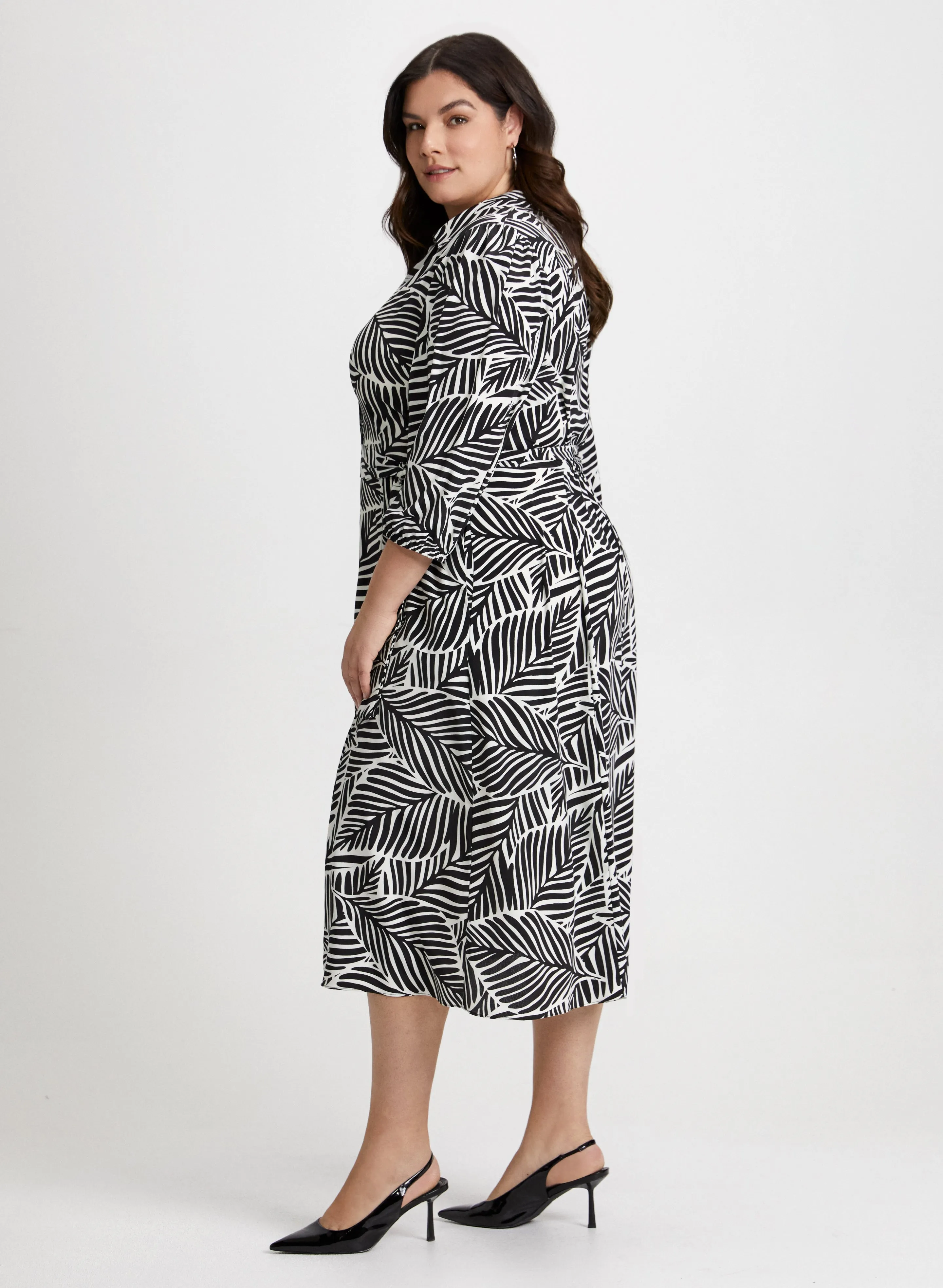 Leaf Print Midi Dress sold by Laura product image thumbnail 3
