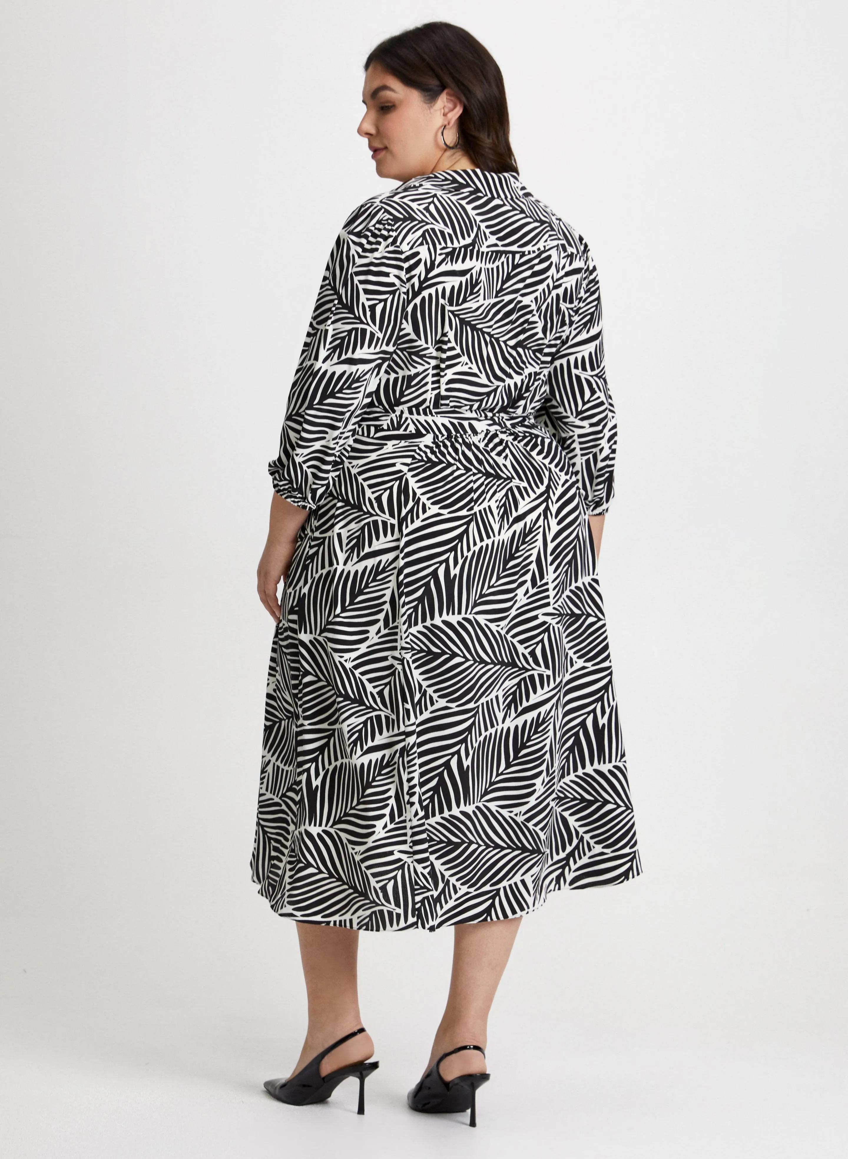 Leaf Print Midi Dress sold by Laura product image thumbnail 4