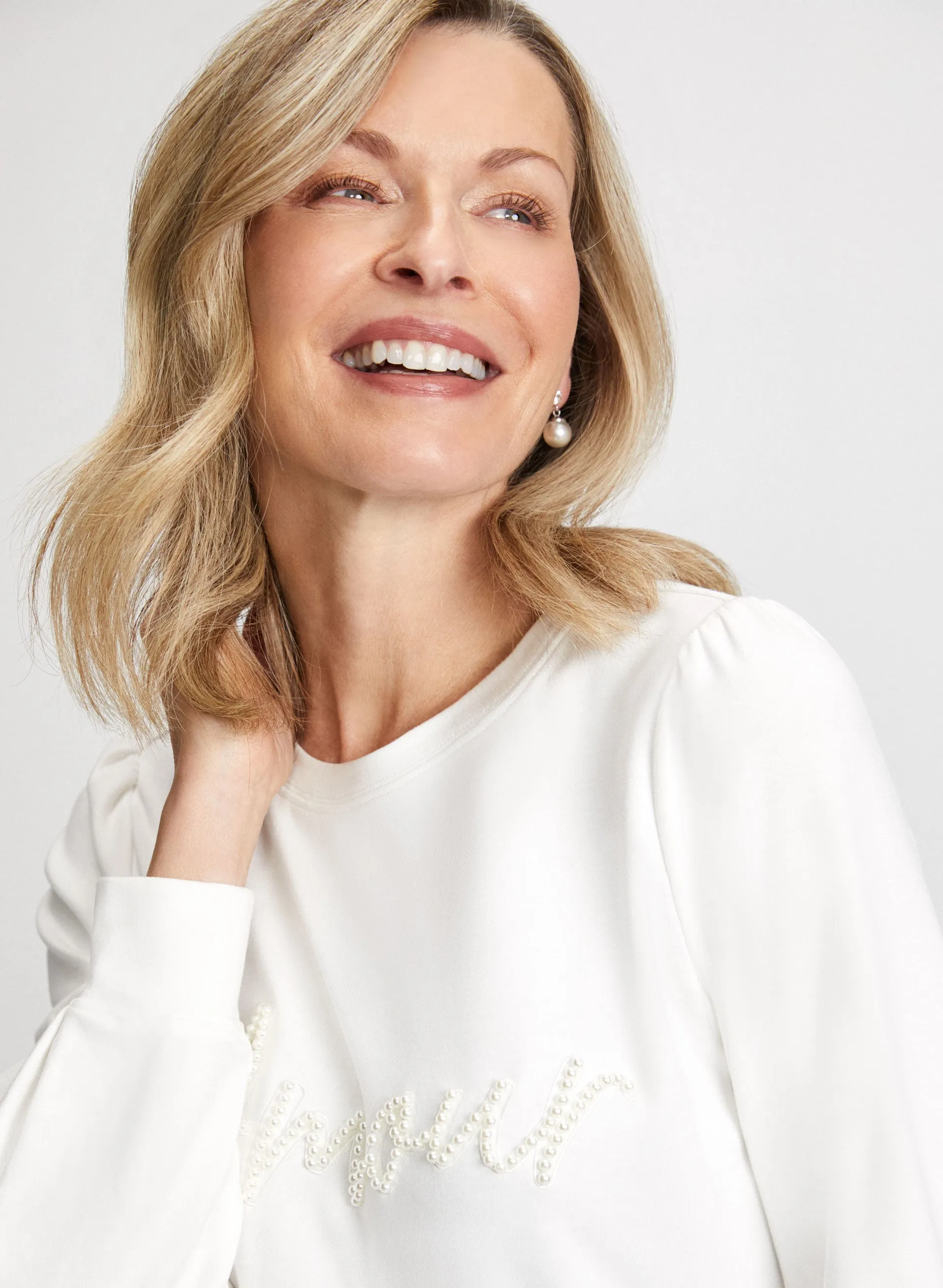 Pearl Detail Long Sleeve Pullover sold by Laura product image thumbnail 2