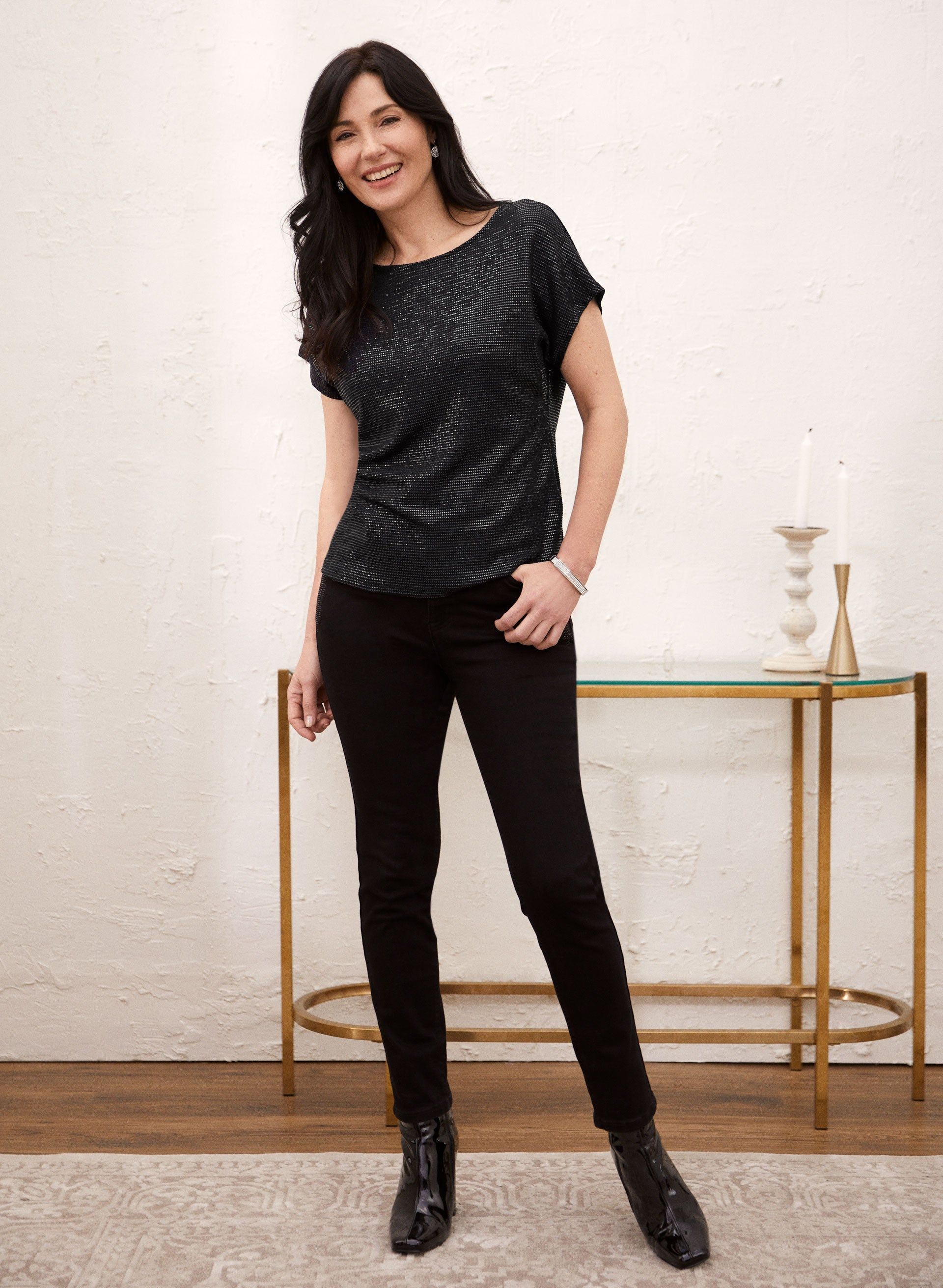 Sequin Drop Shoulder Blouse sold by Laura product image thumbnail 4