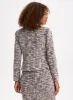 Vegan Leather Detail Bouclé Jacket sold by Laura