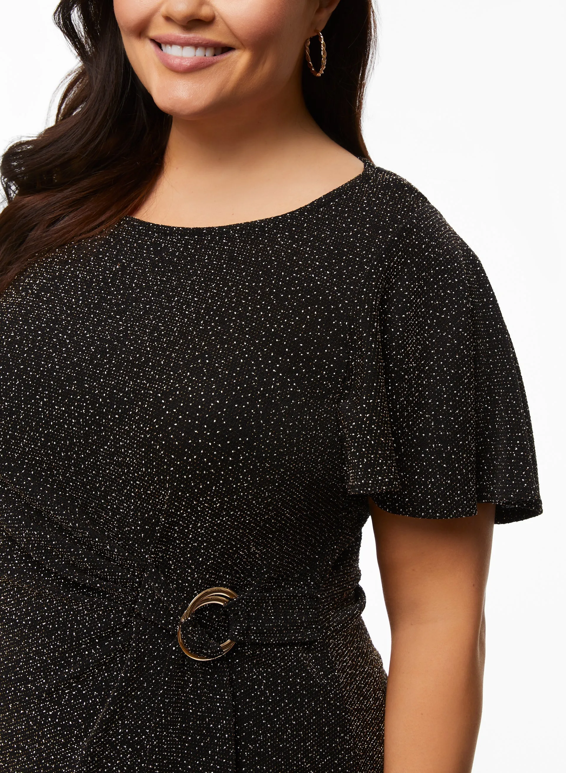 Short Sleeve Buckle Detail Top sold by Laura product image thumbnail 2