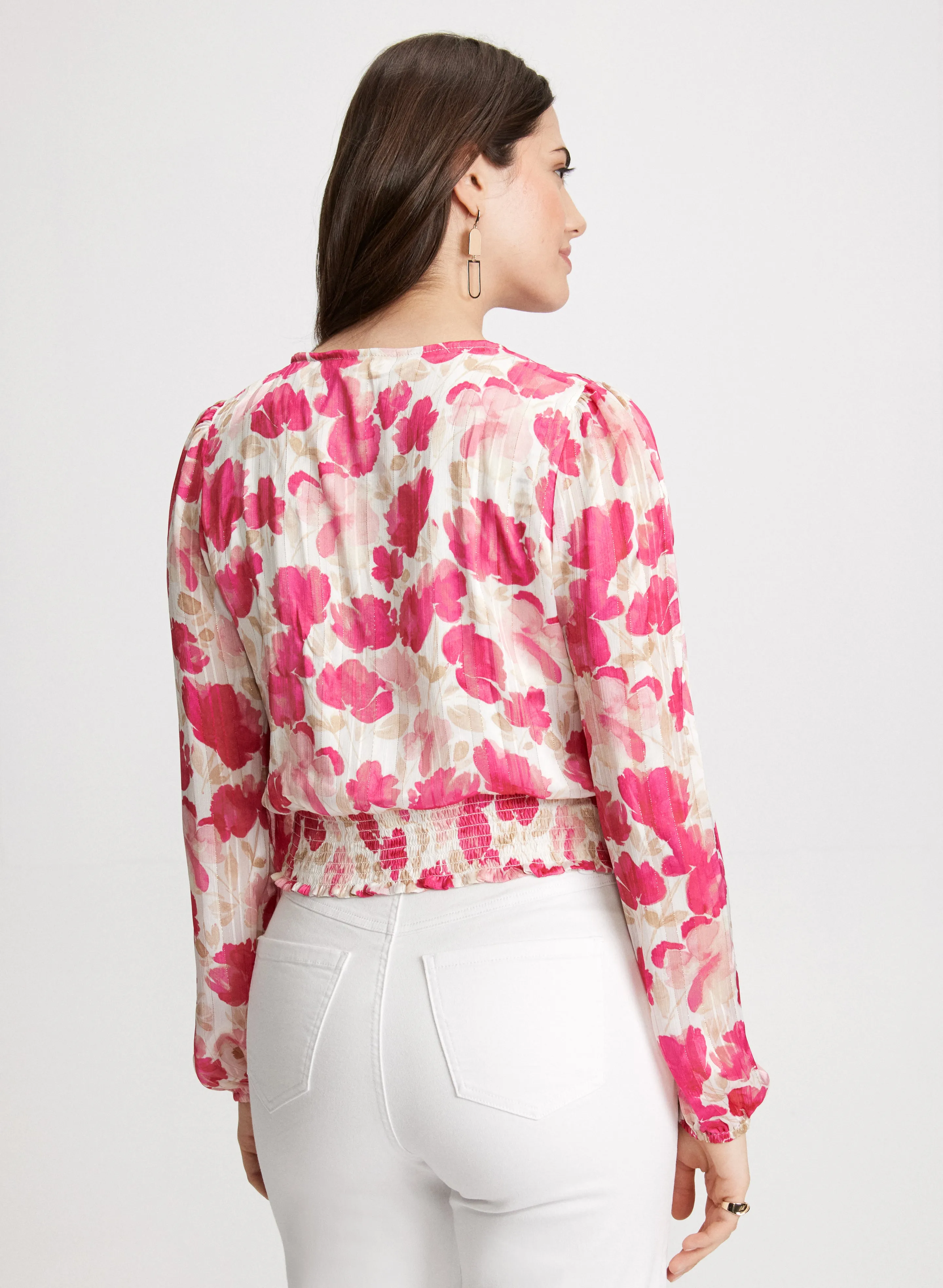 Floral Smocked Hem Blouse sold by Laura product image thumbnail 4