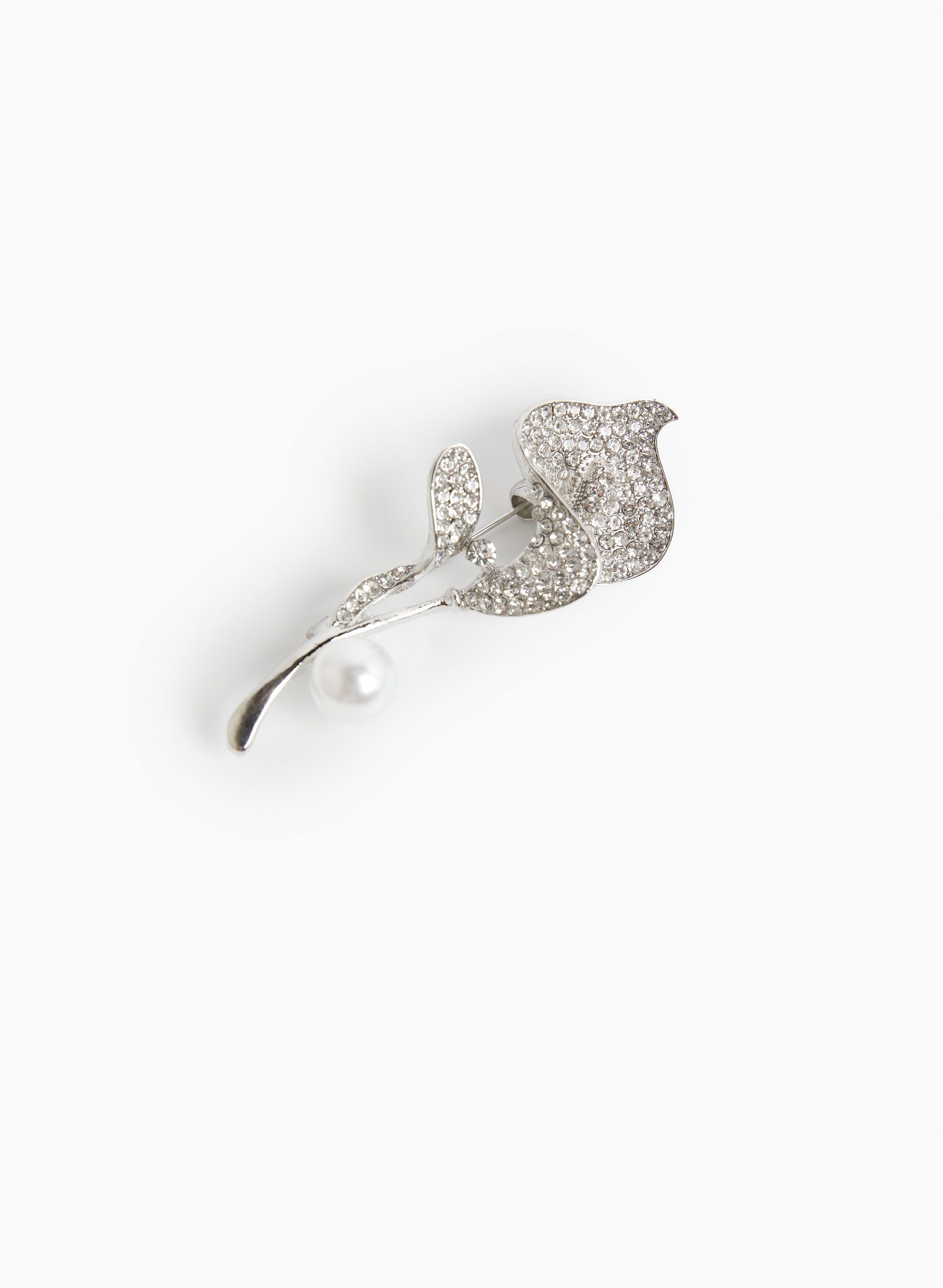 Crystal & Pearl Detail Brooch sold by Laura