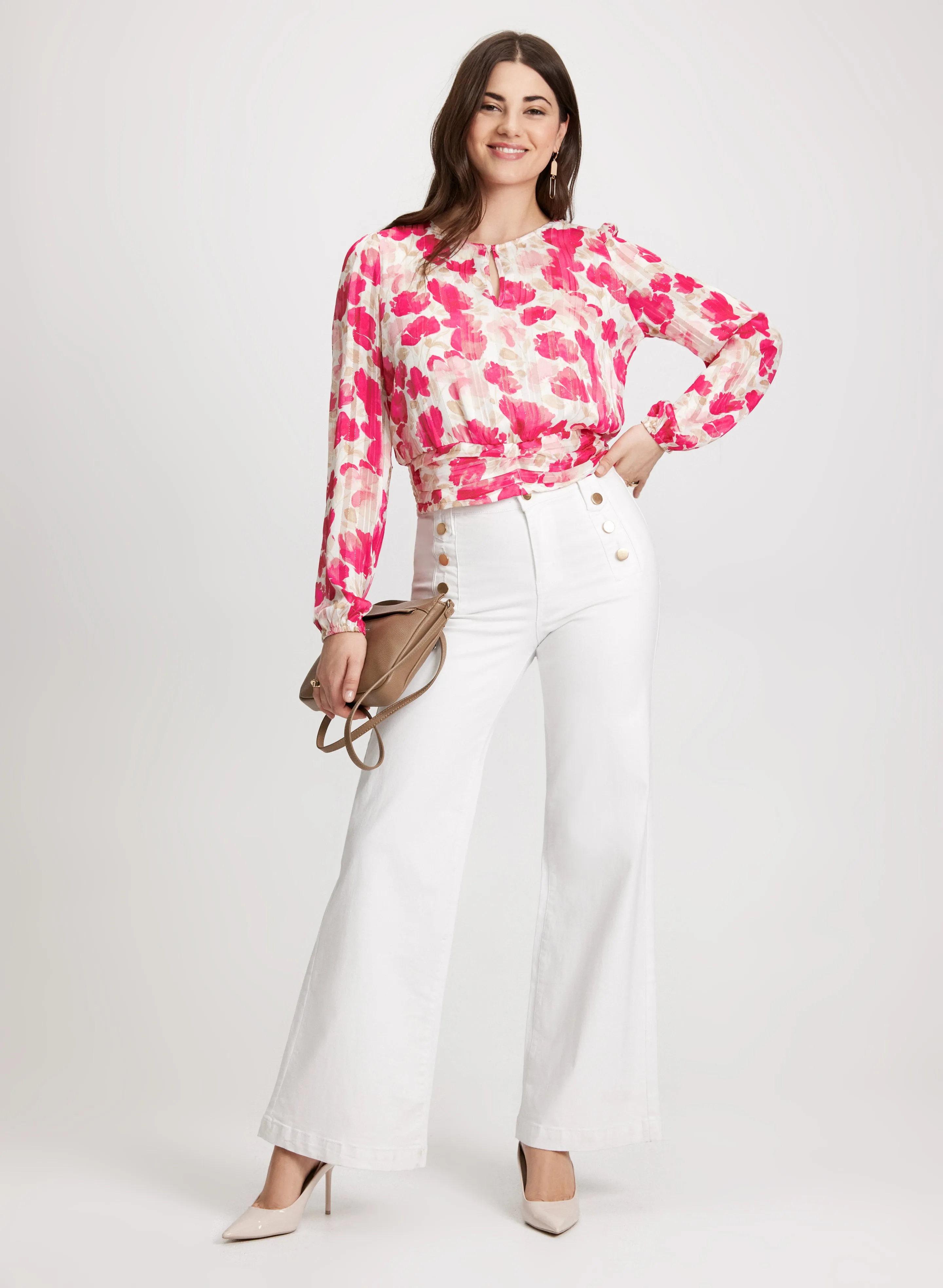 Floral Smocked Hem Blouse sold by Laura product image thumbnail 3