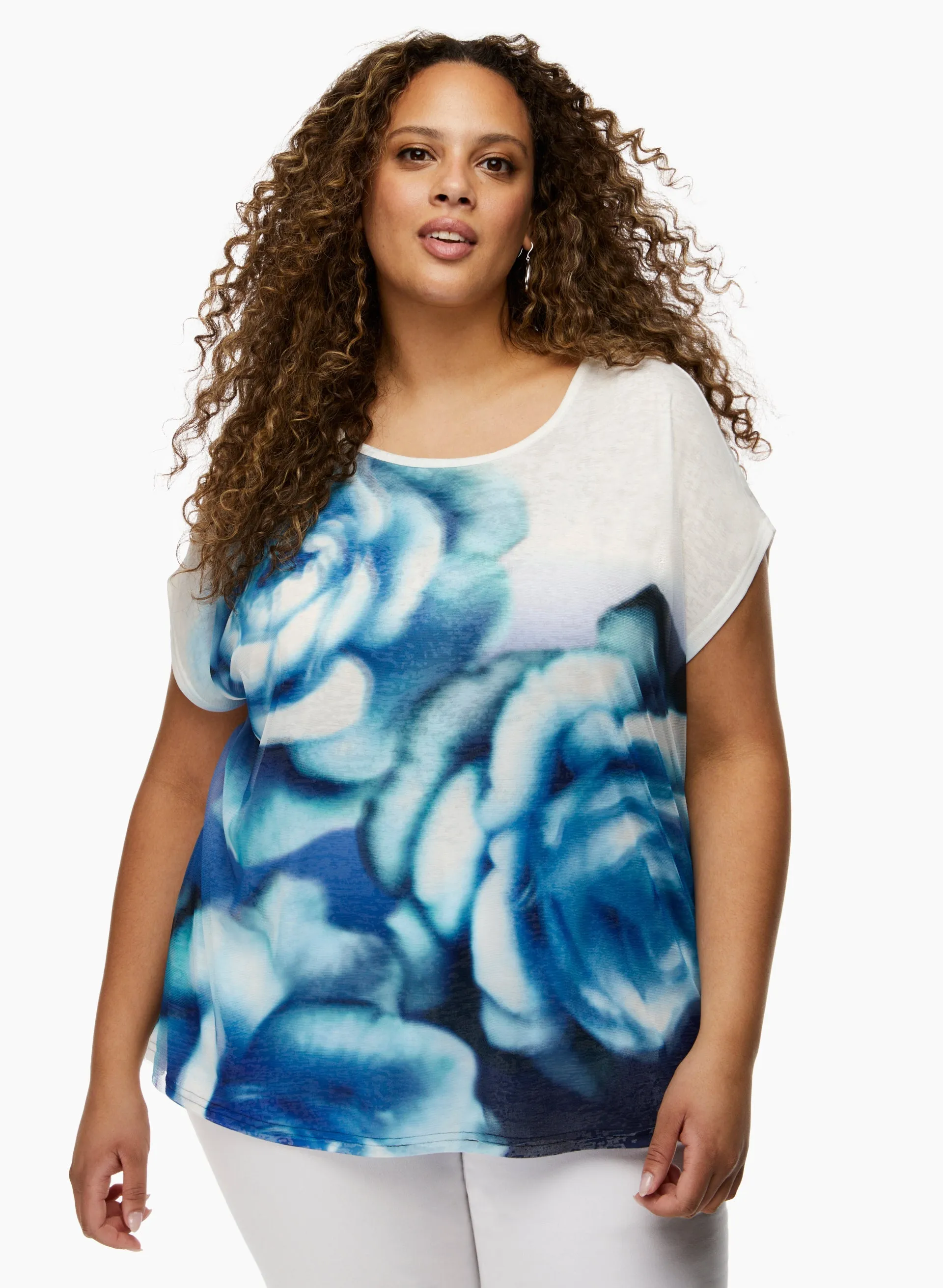 Rose Print Detail Tee sold by Laura