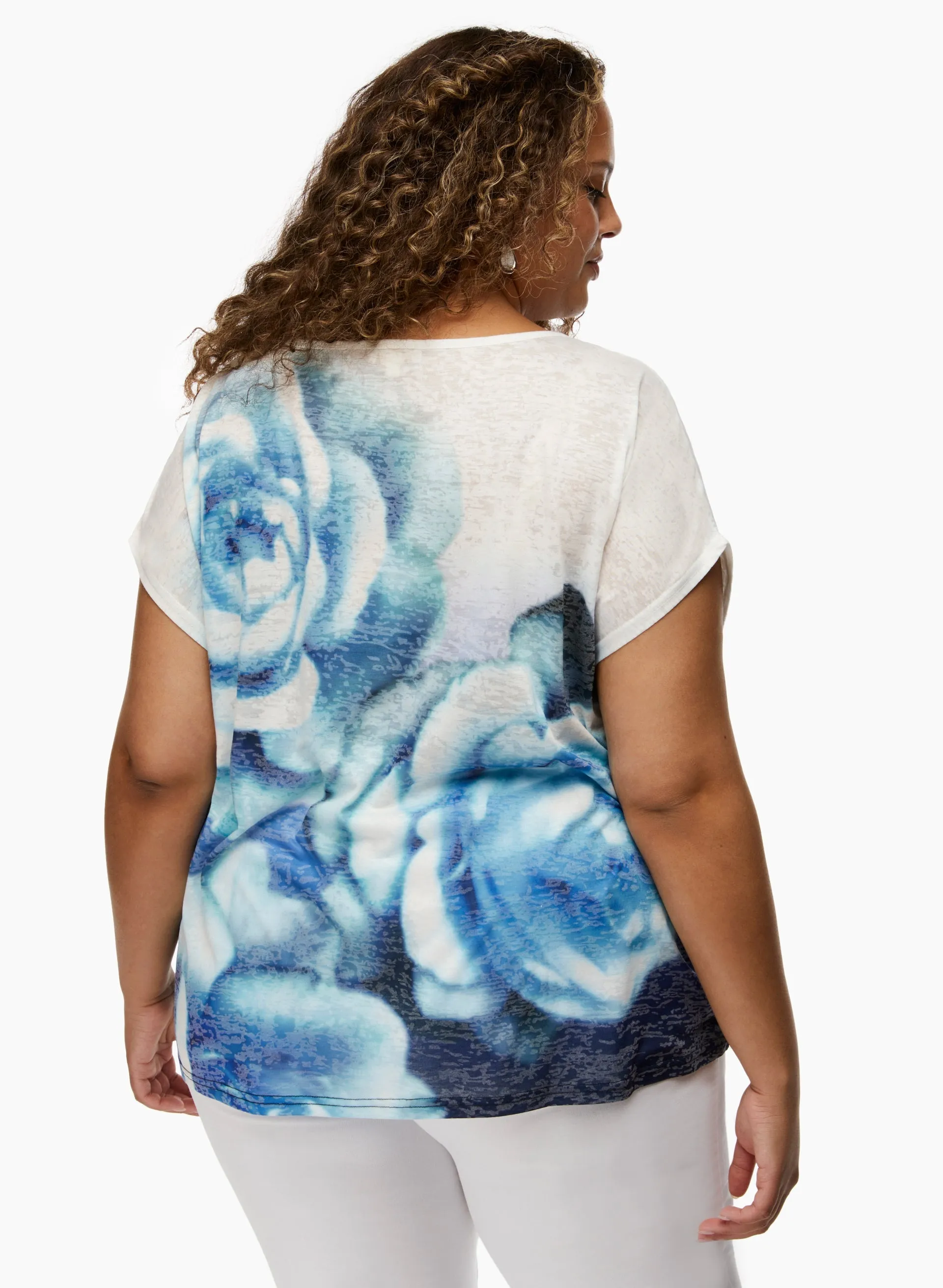 Rose Print Detail Tee sold by Laura product image thumbnail 2