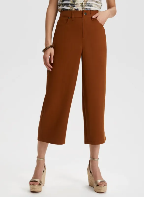 Pocket Detail Wide Leg Gaucho Pants sold by Laura
