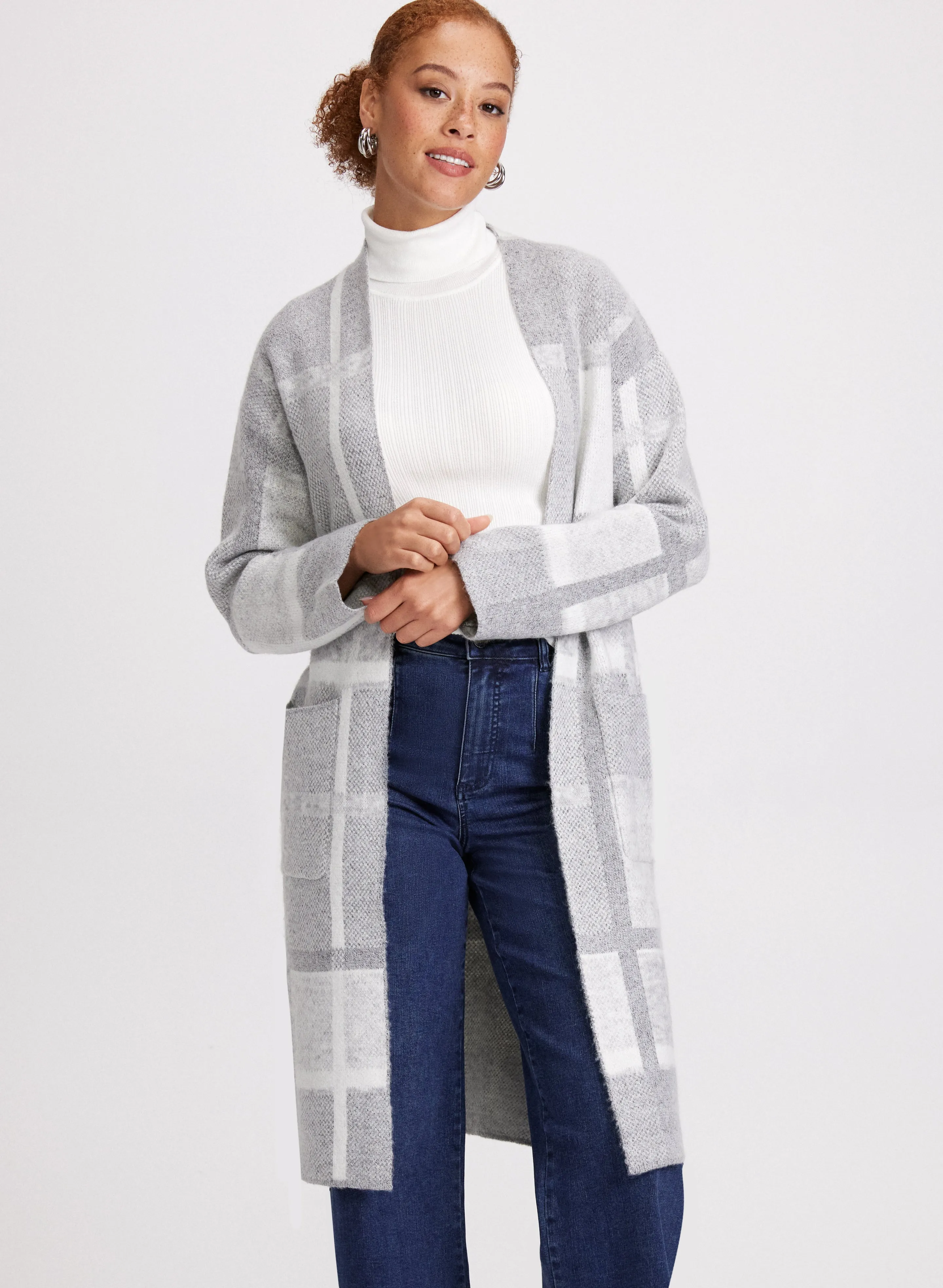 Long Sleeve Plaid Cardigan sold by Laura