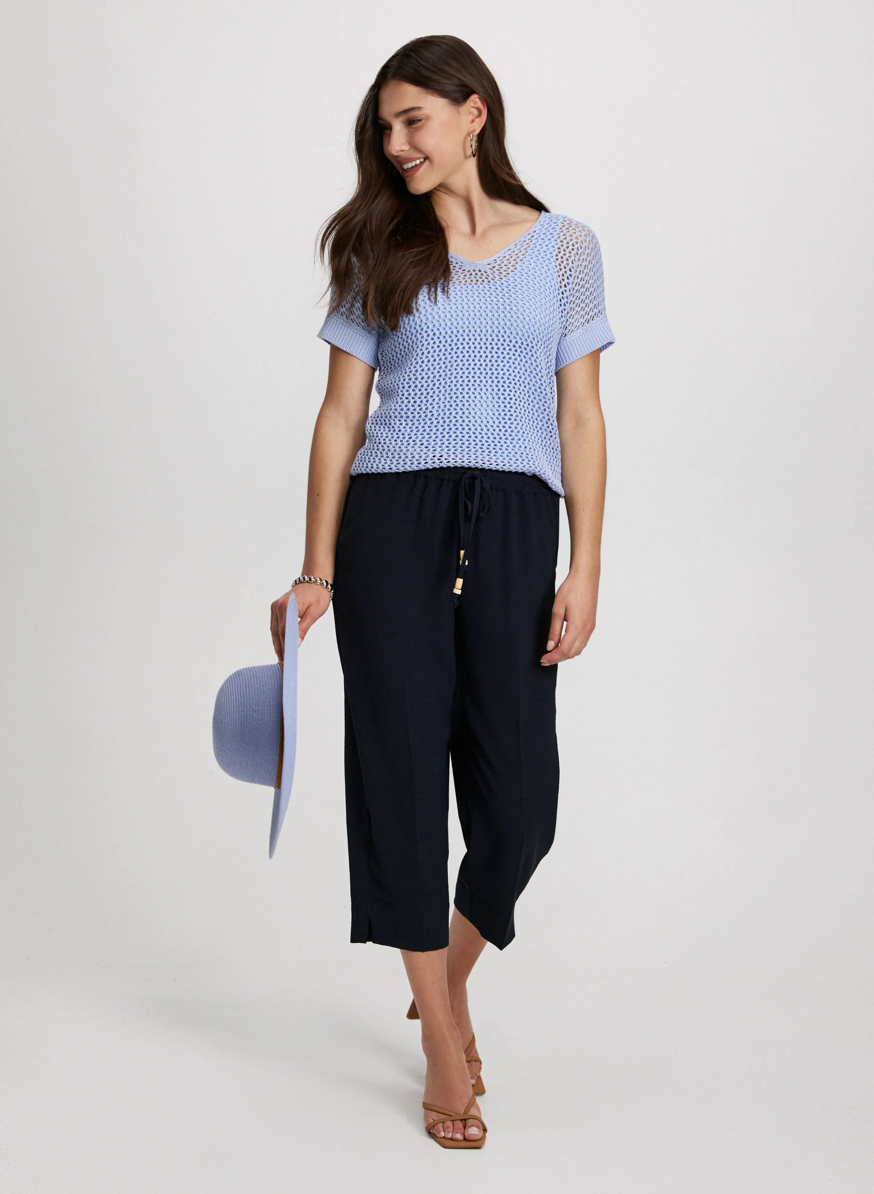 Pull-On Drawstring Capris sold by Laura product image thumbnail 3