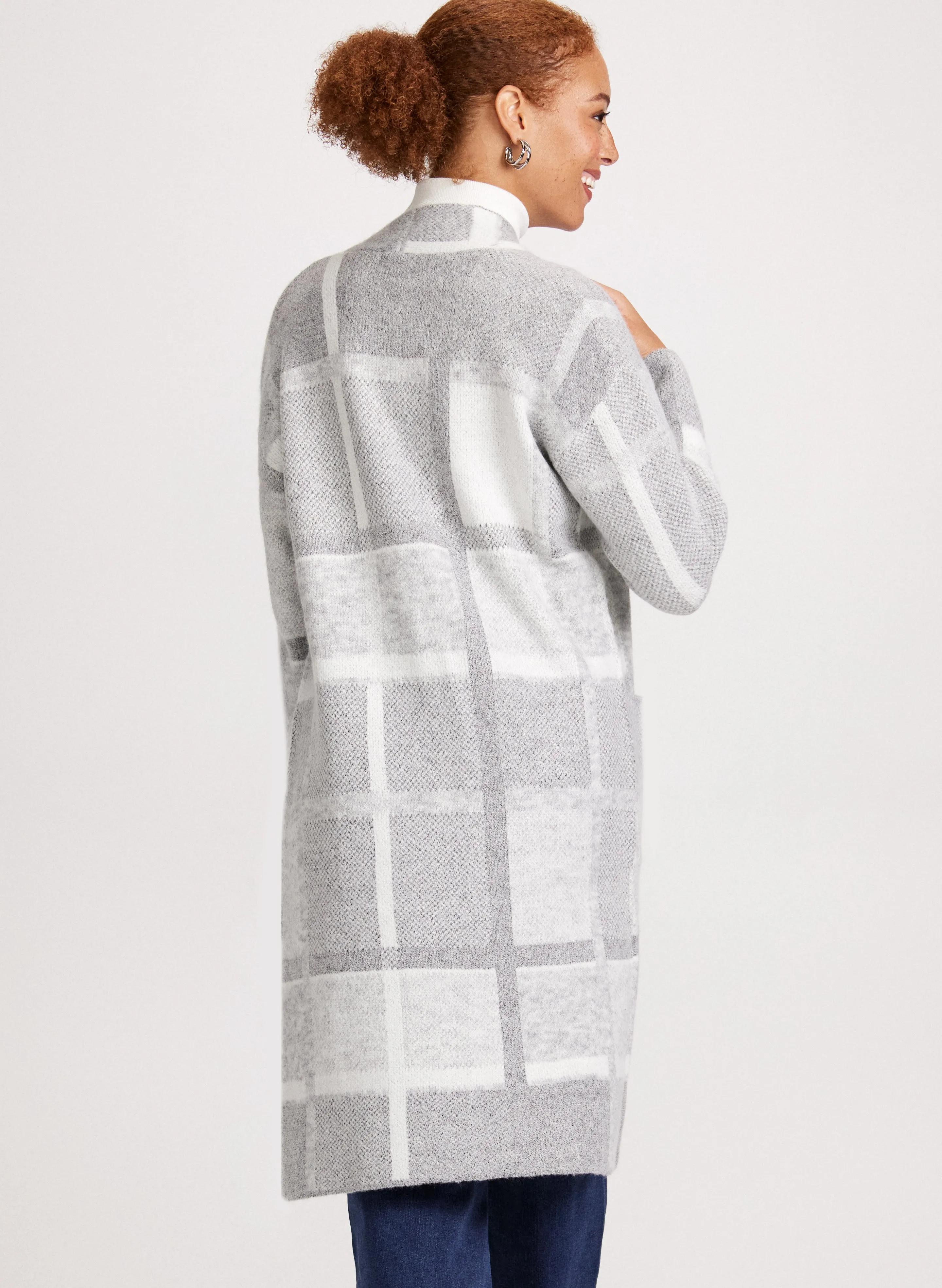 Long Sleeve Plaid Cardigan sold by Laura product image thumbnail 2