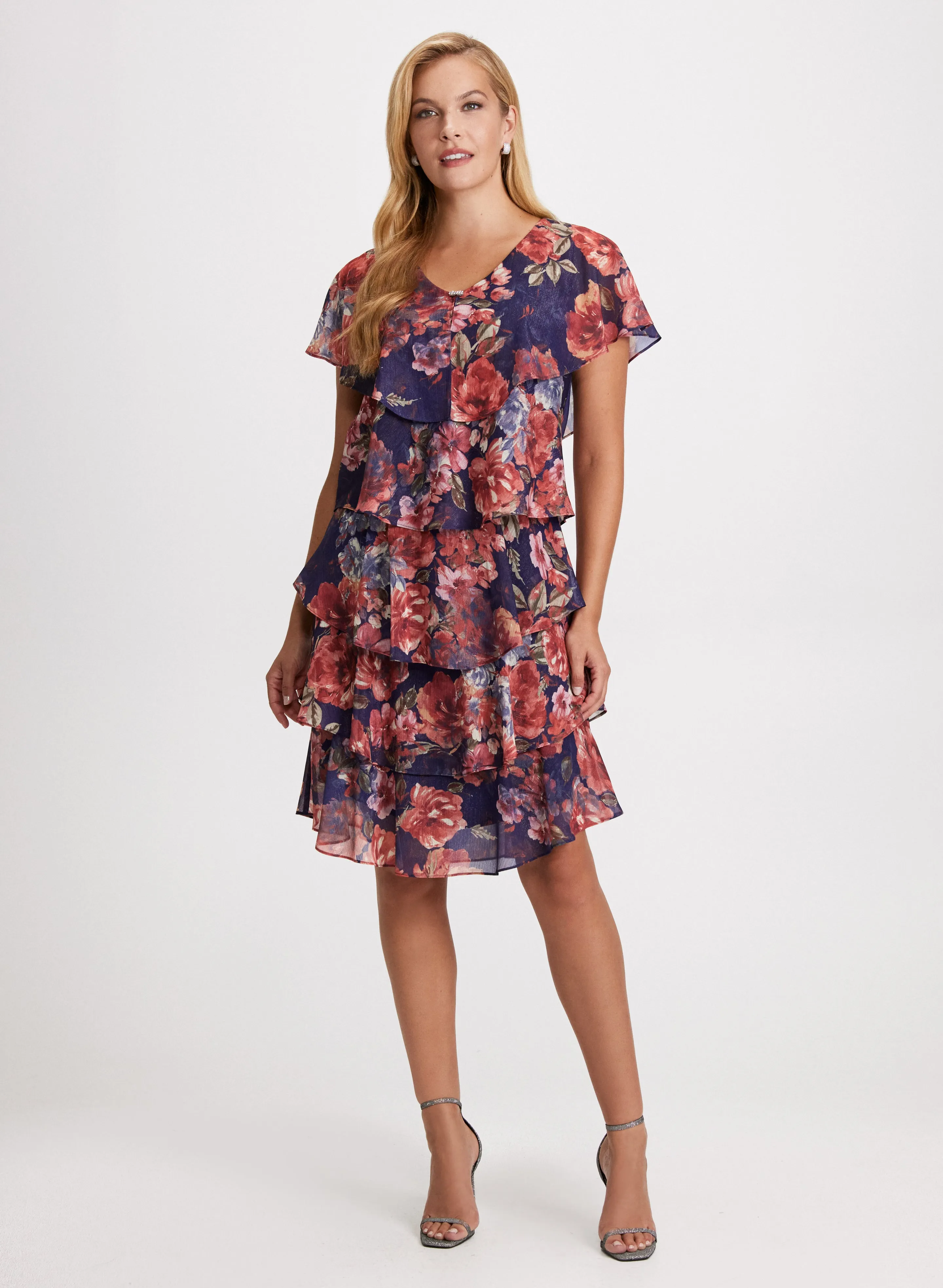 Tiered Floral Print Dress sold by Laura
