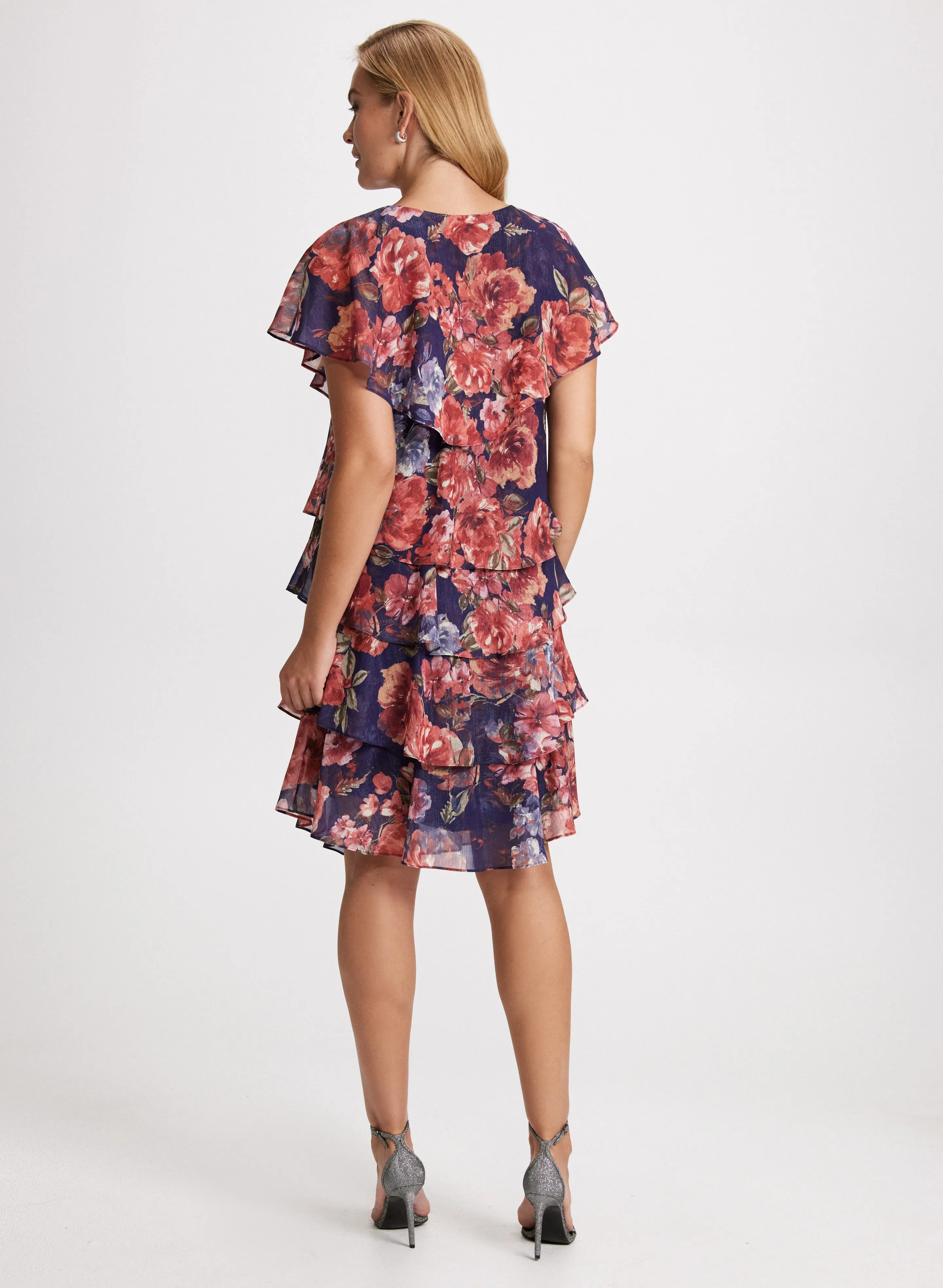 Tiered Floral Print Dress sold by Laura product image thumbnail 3