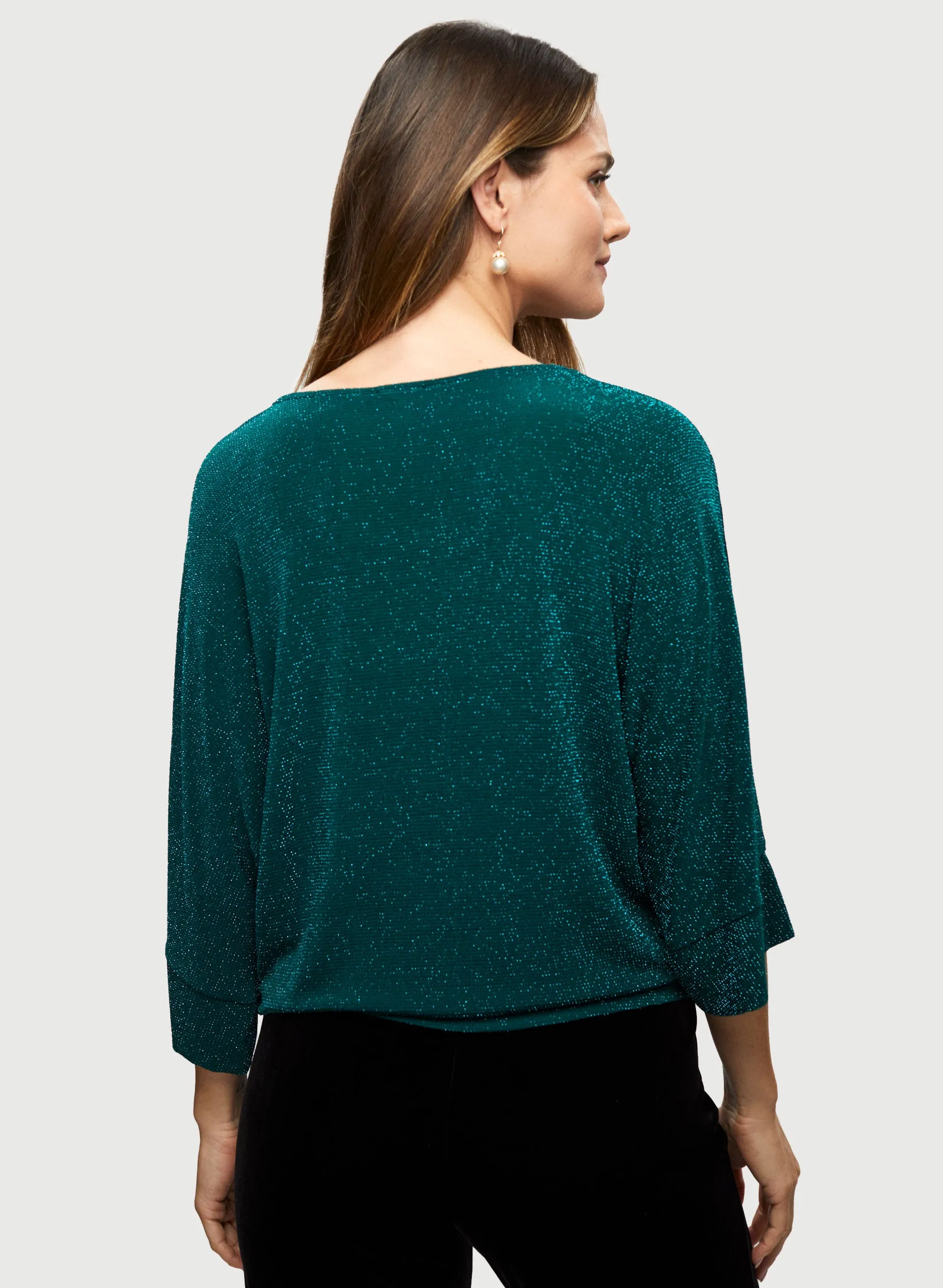 Tie Detail 3/4 Sleeve Top sold by Laura product image thumbnail 3