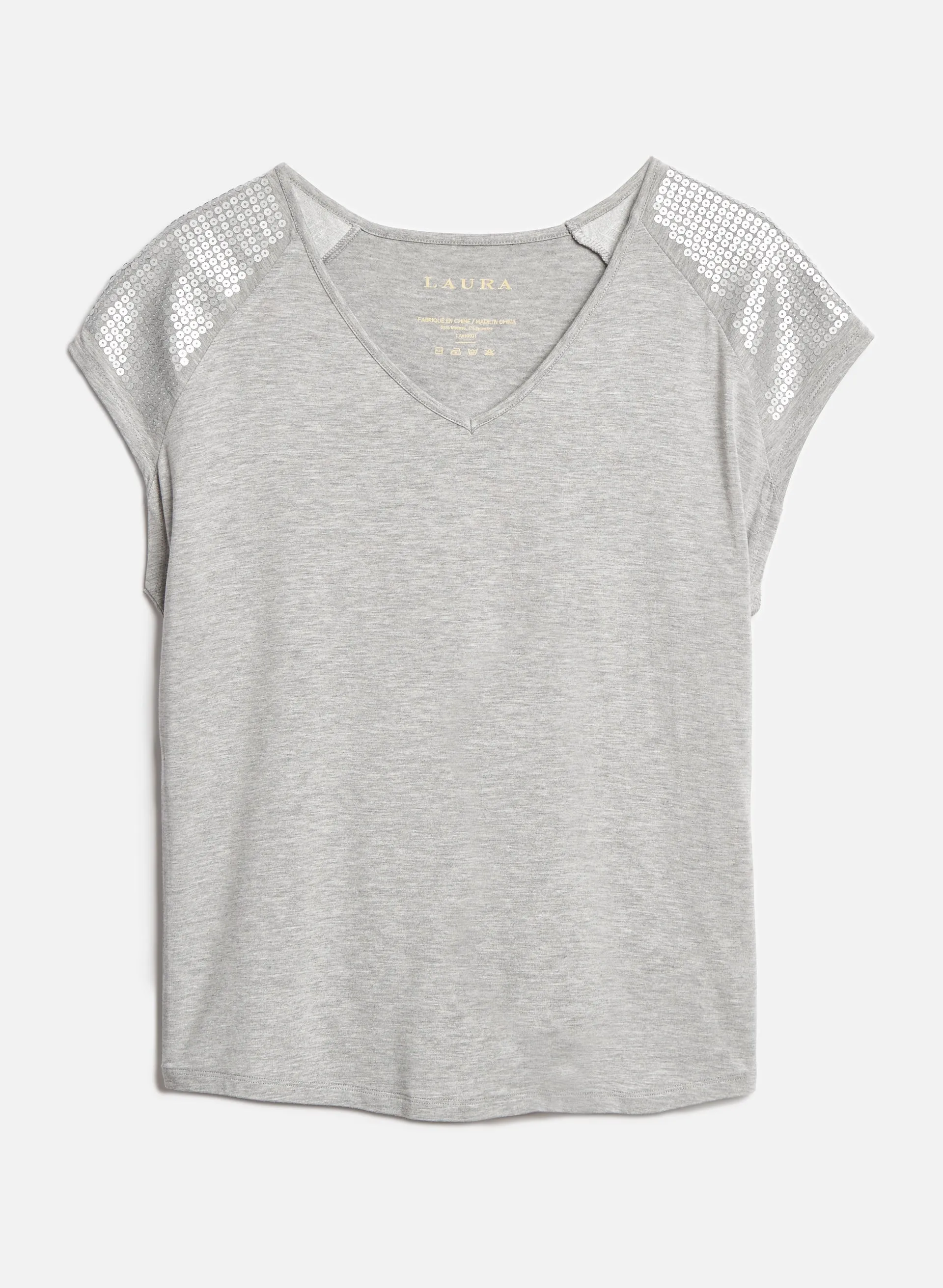 Sequin Trim Tee sold by Laura product image thumbnail 2