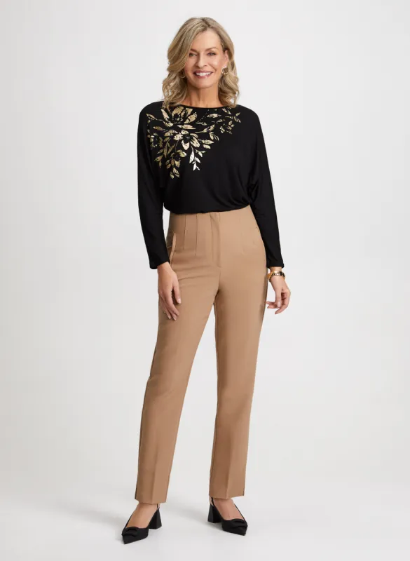 Foil Dolman Top & Slim Leg Pants sold by Laura