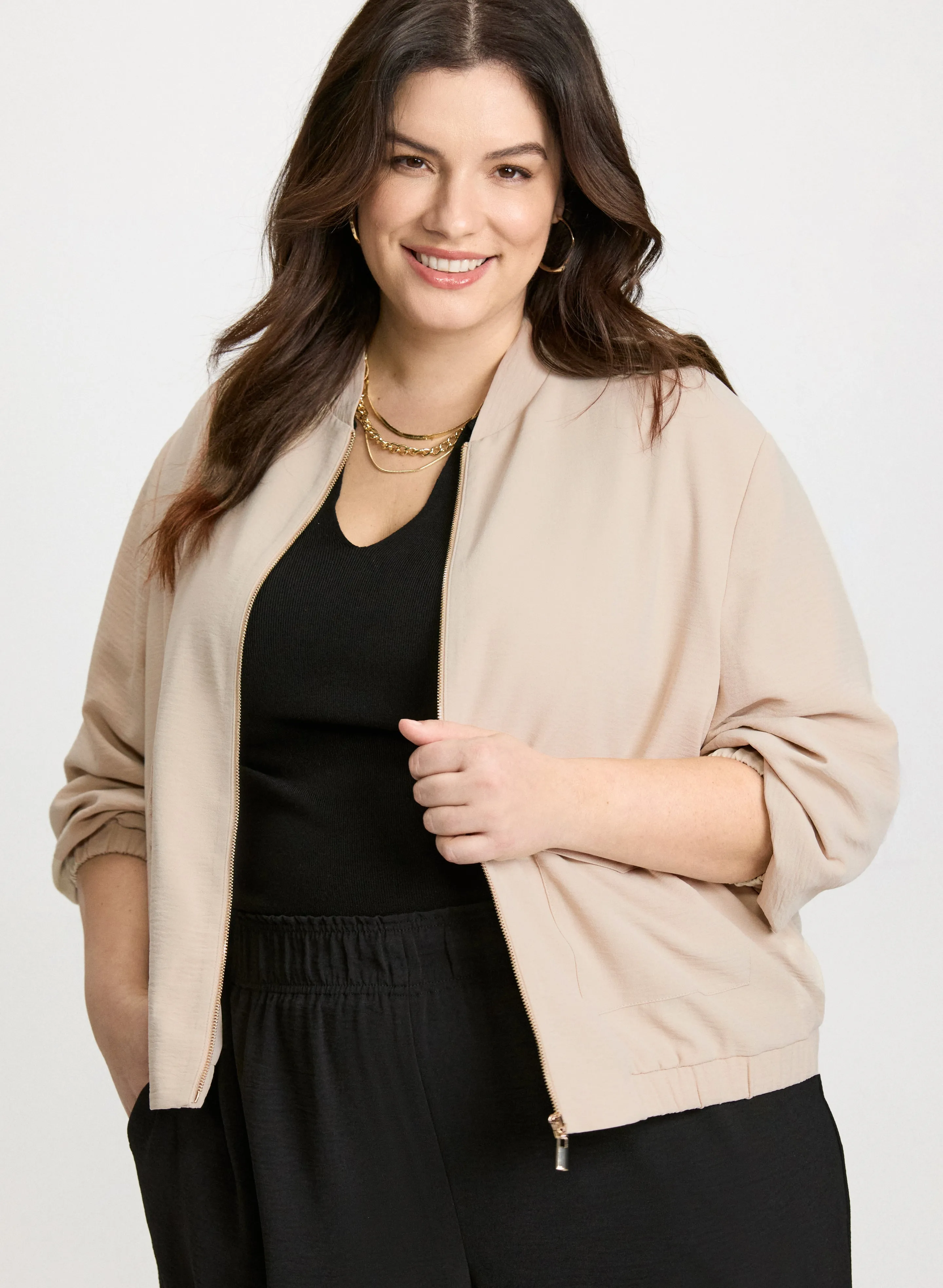 Flap Pocket Bomber Jacket sold by Laura