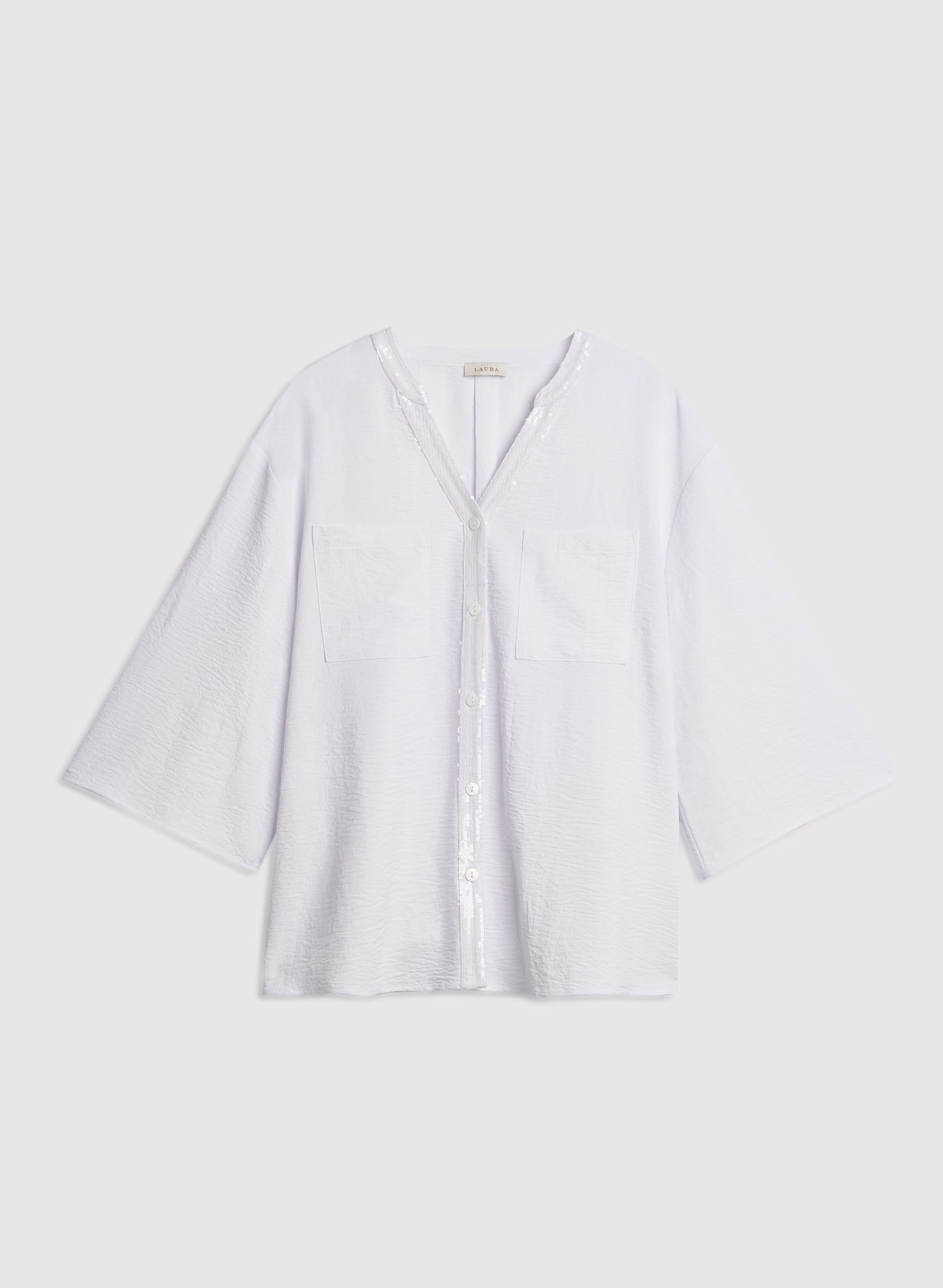 Sequin Detail V-Neck Blouse sold by Laura product image thumbnail 5