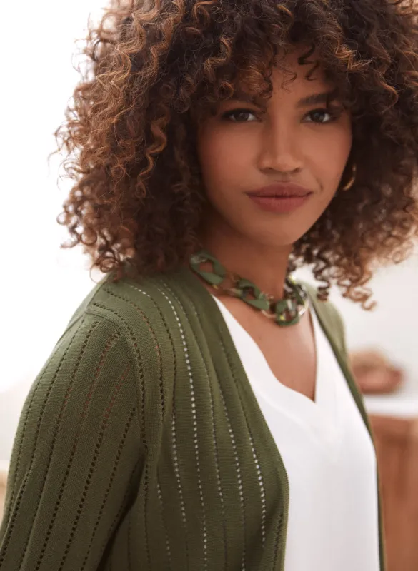 3/4 Sleeve Knit Cardigan sold by Laura