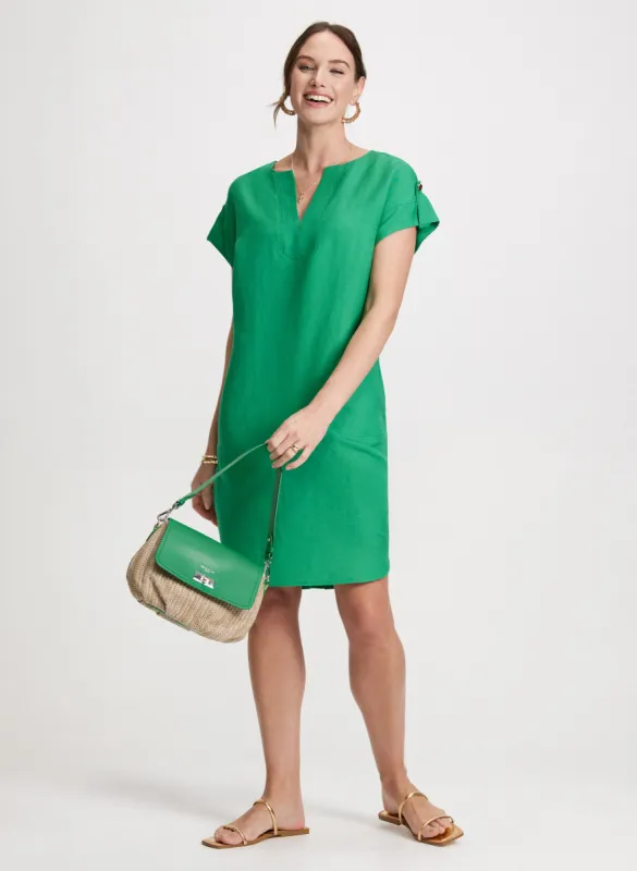 Straight Linen Blend Dress sold by Laura