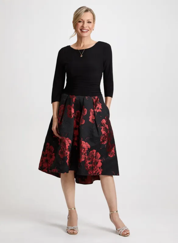 Floral Print Jacquard Dress sold by Laura