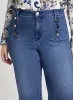 Button Detail Wide Leg Jeans sold by Laura