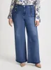 Button Detail Wide Leg Jeans sold by Laura