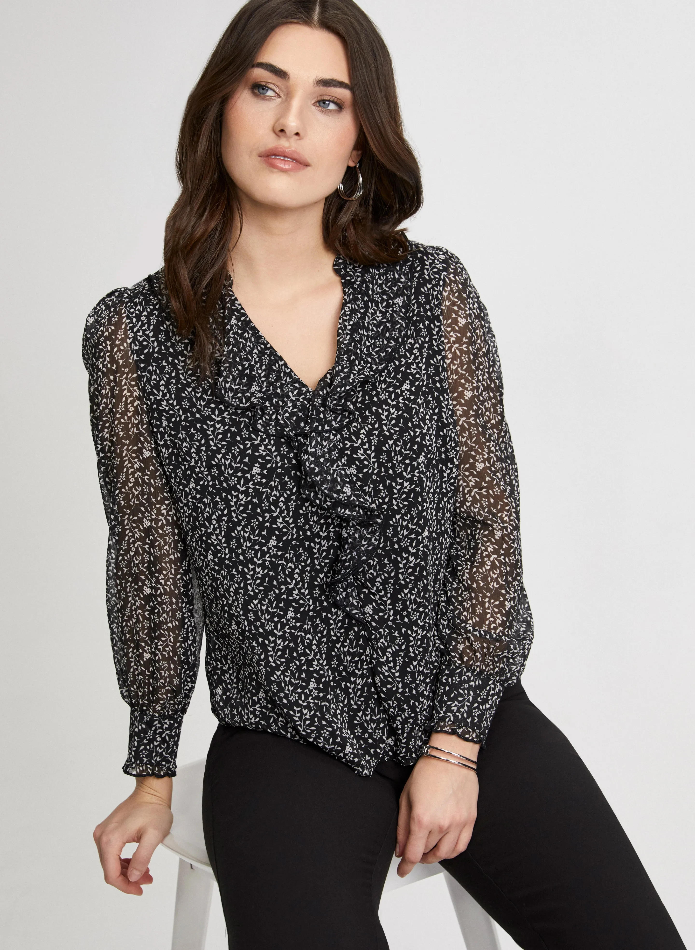 Leaf Print Blouse sold by Laura product image thumbnail 5