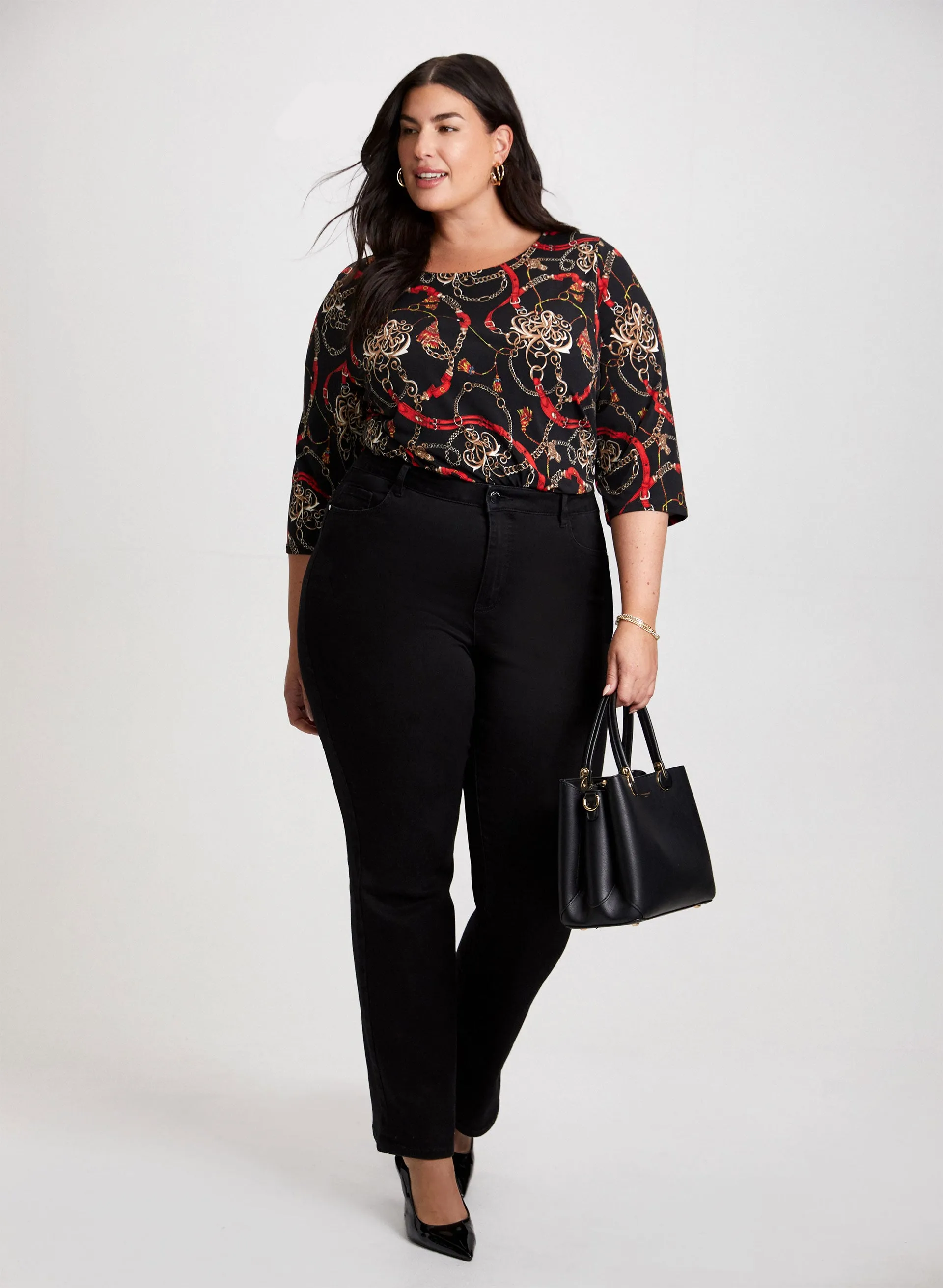 Mixed Print Dolman Sleeve Top sold by Laura product image thumbnail 3