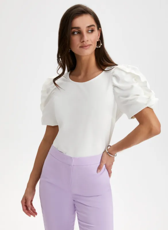 Short Puff Sleeve Top sold by Laura