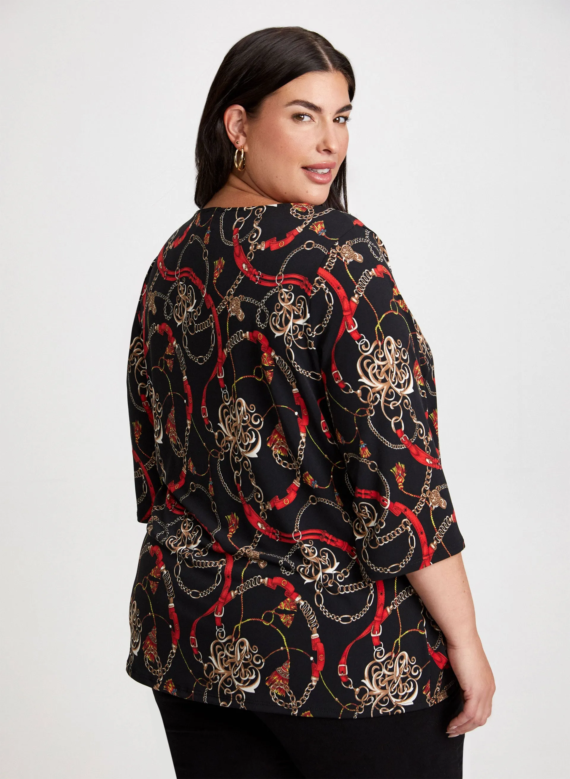 Mixed Print Dolman Sleeve Top sold by Laura product image thumbnail 4