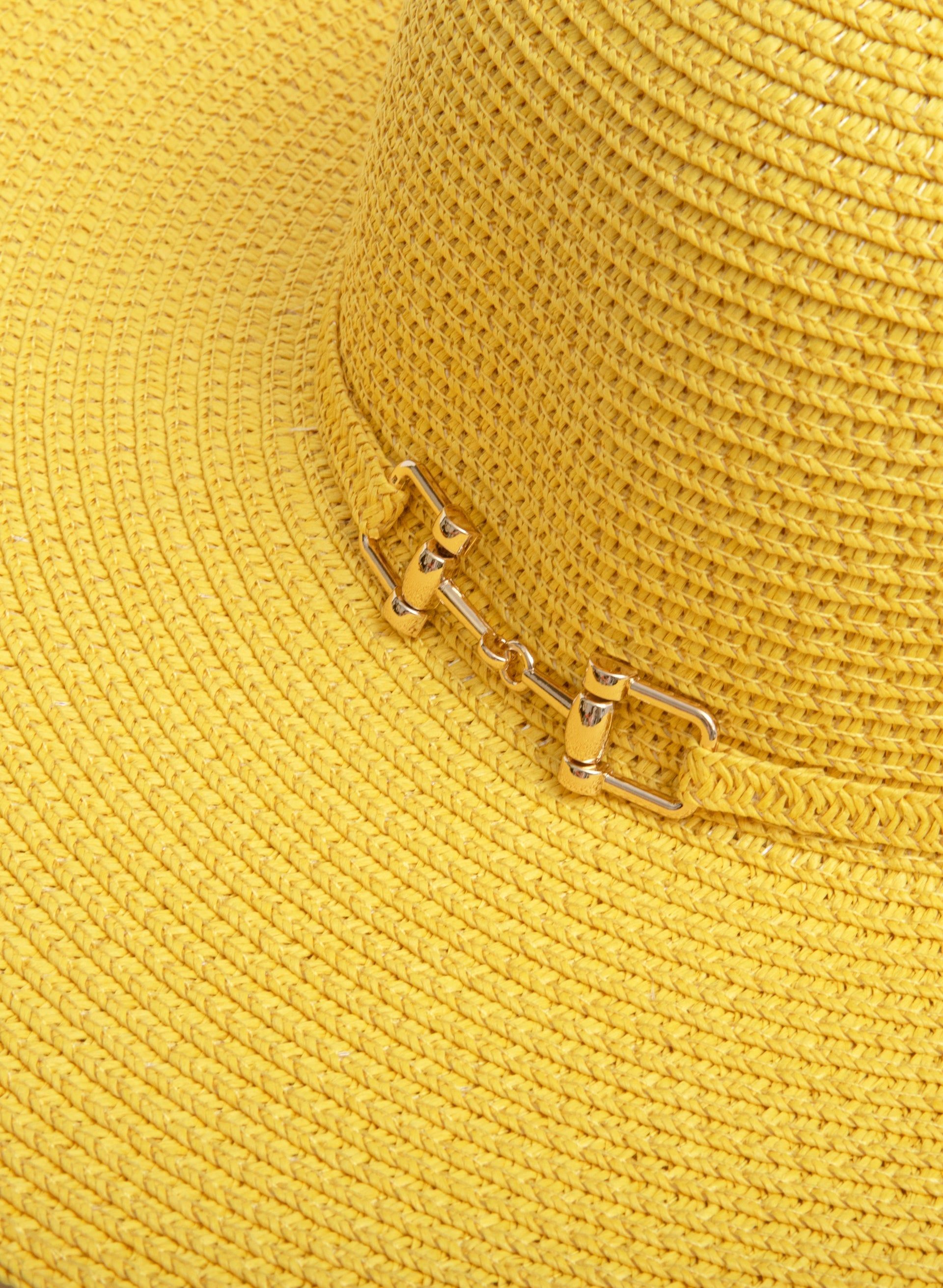 Wide Brim Chain Detail Straw Hat sold by Laura product image thumbnail 2