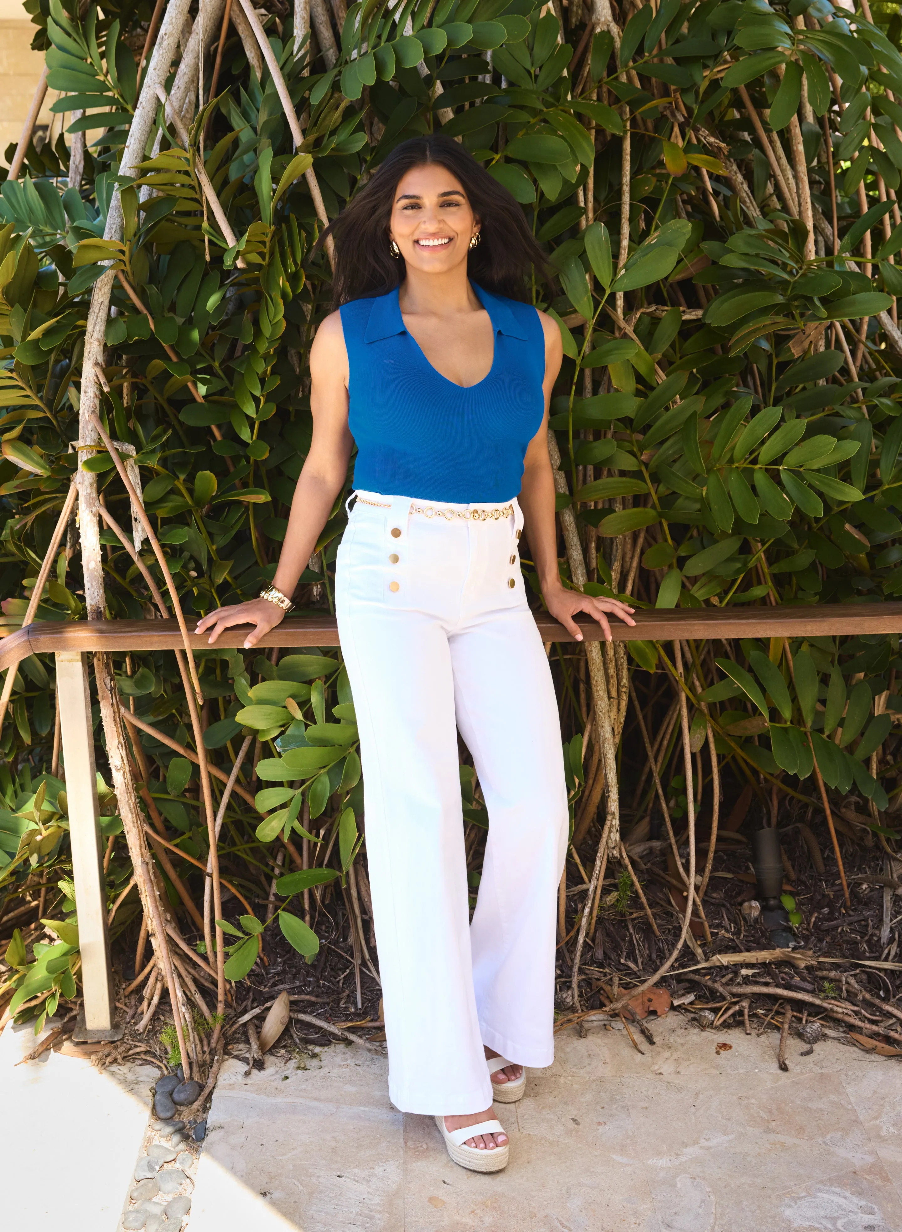 Button Detail Wide Leg Jeans sold by Laura product image thumbnail 3