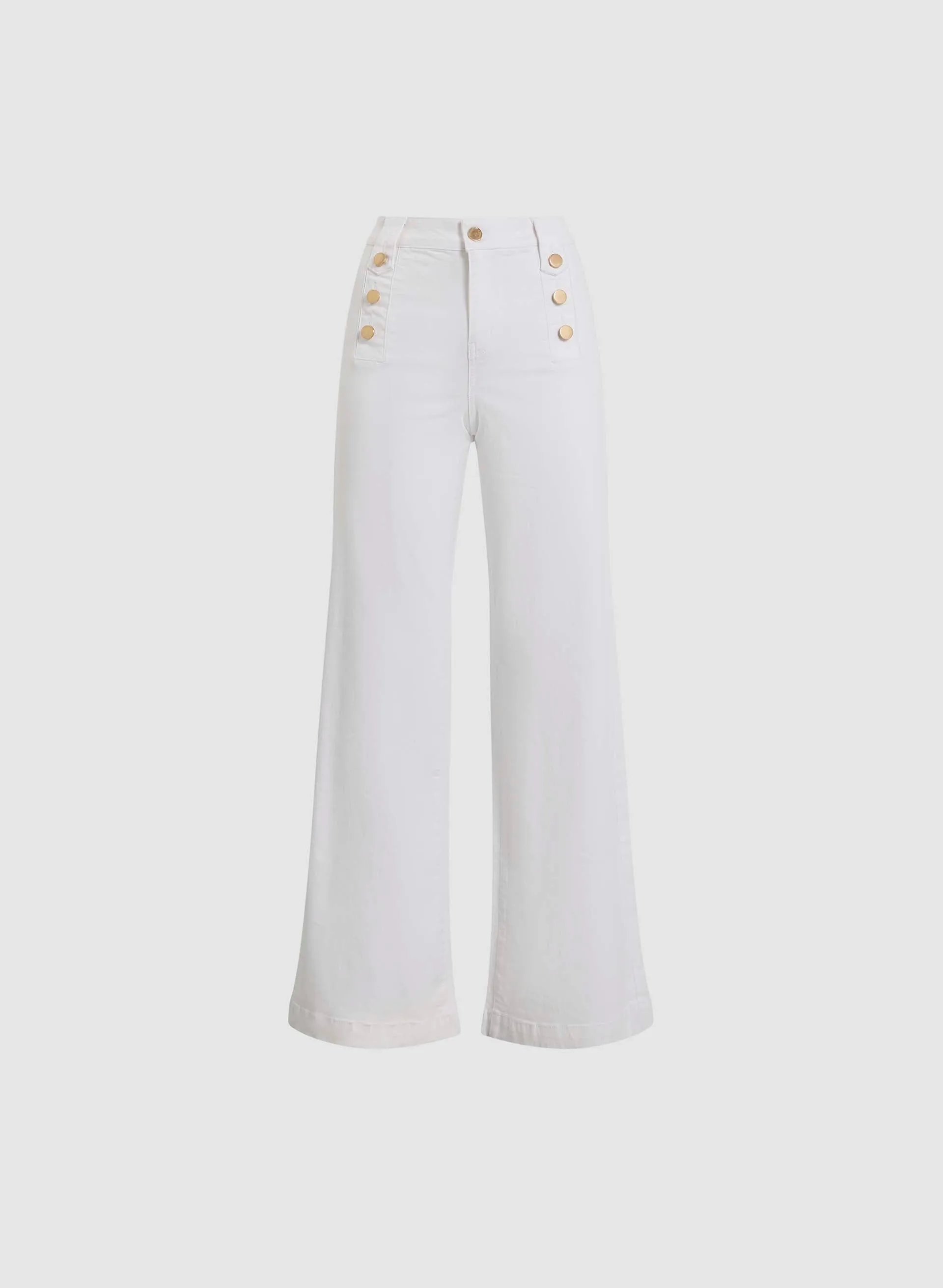 Button Detail Wide Leg Jeans sold by Laura product image thumbnail 5