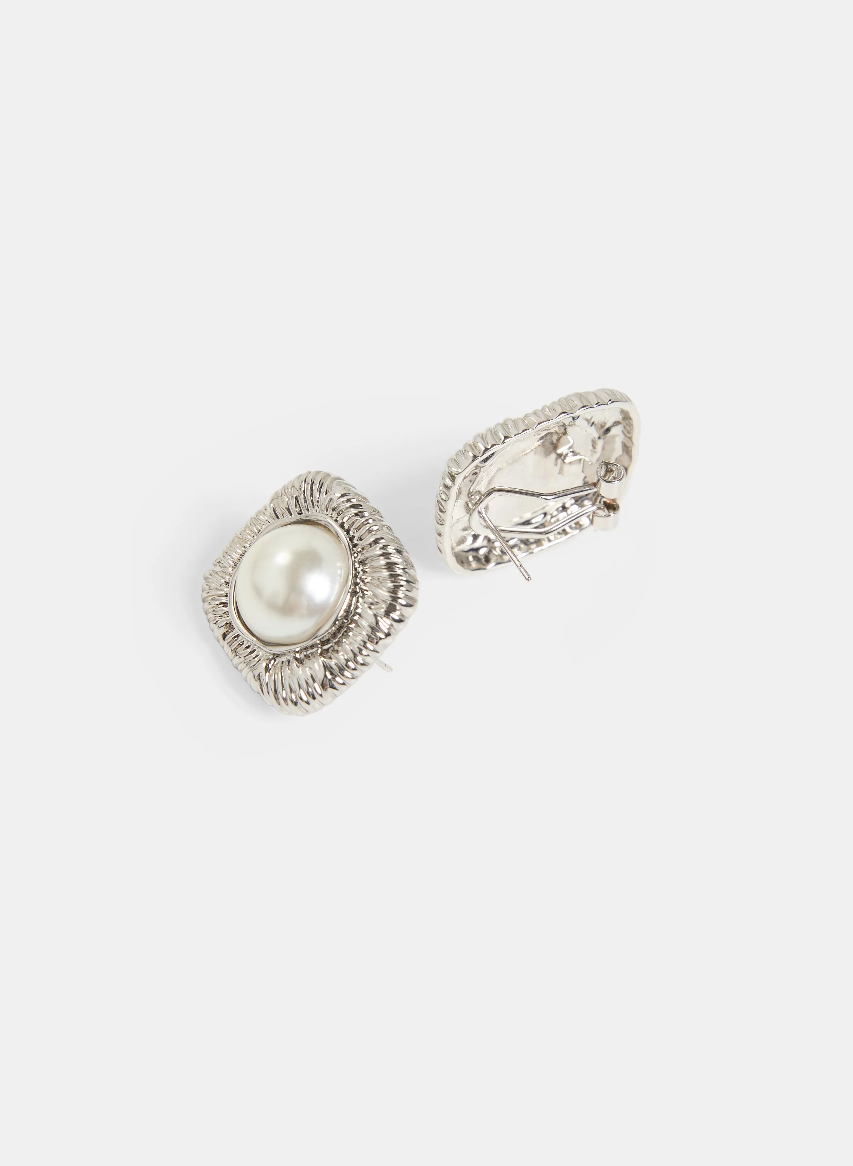 Pearl Centre Button Earrings sold by Laura product image thumbnail 3