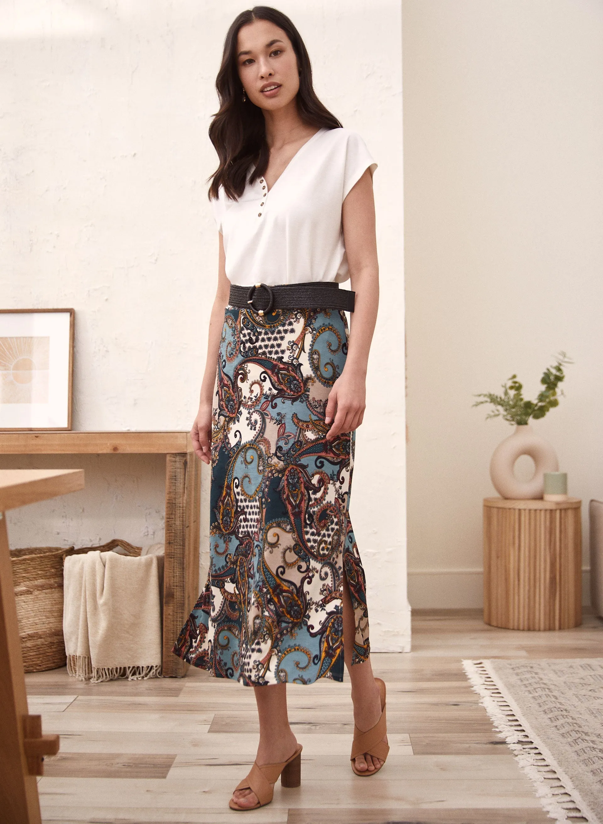 Drop Shoulder Henley Tee sold by Laura product image thumbnail 4