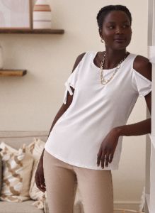 Tie Sleeve Top sold by Laura