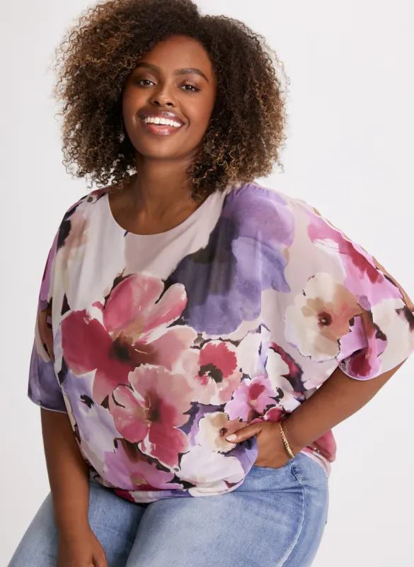 Floral Print Chiffon Blouse sold by Laura