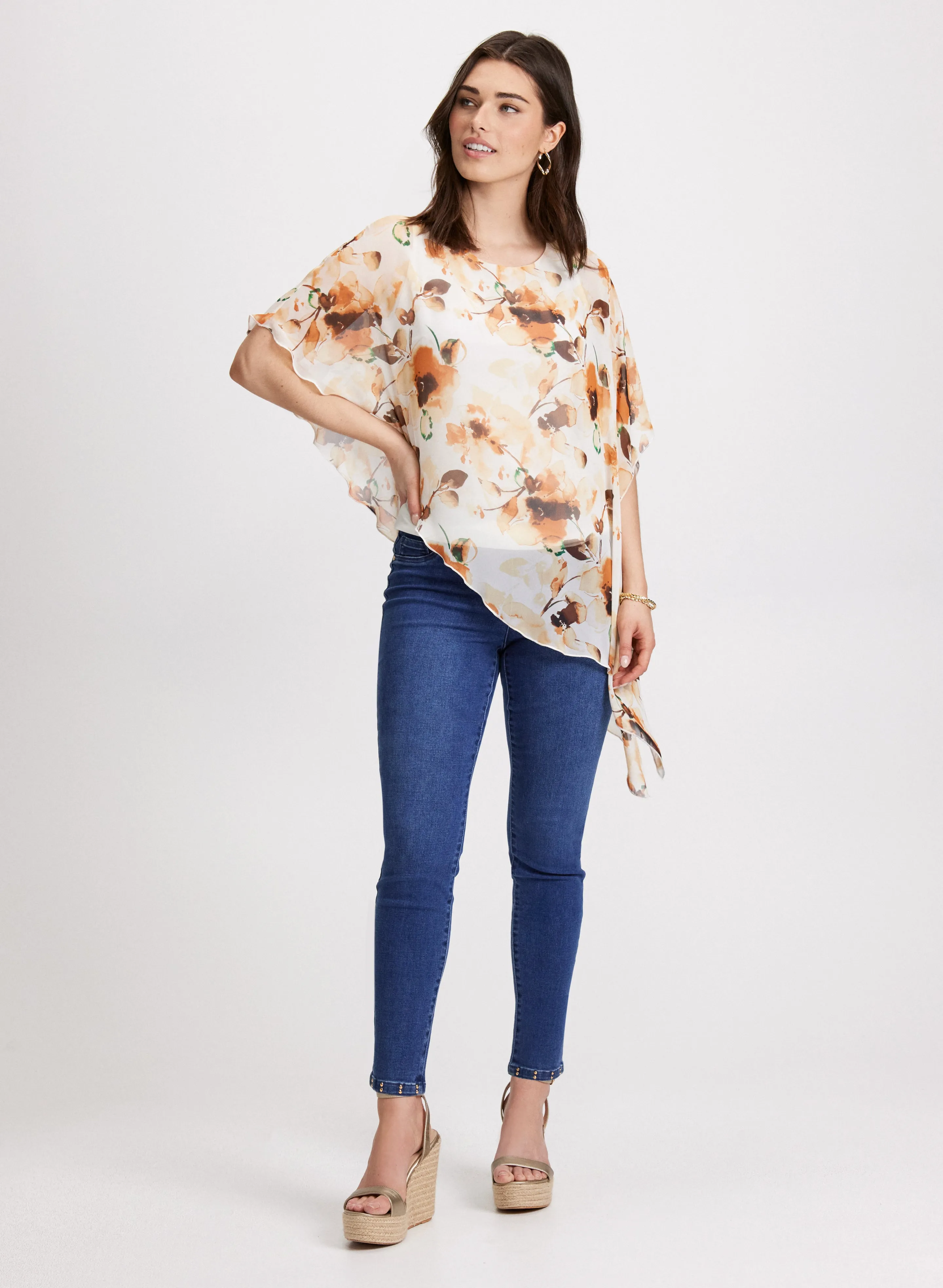 Asymmetric Chiffon Poncho Blouse sold by Laura product image thumbnail 3