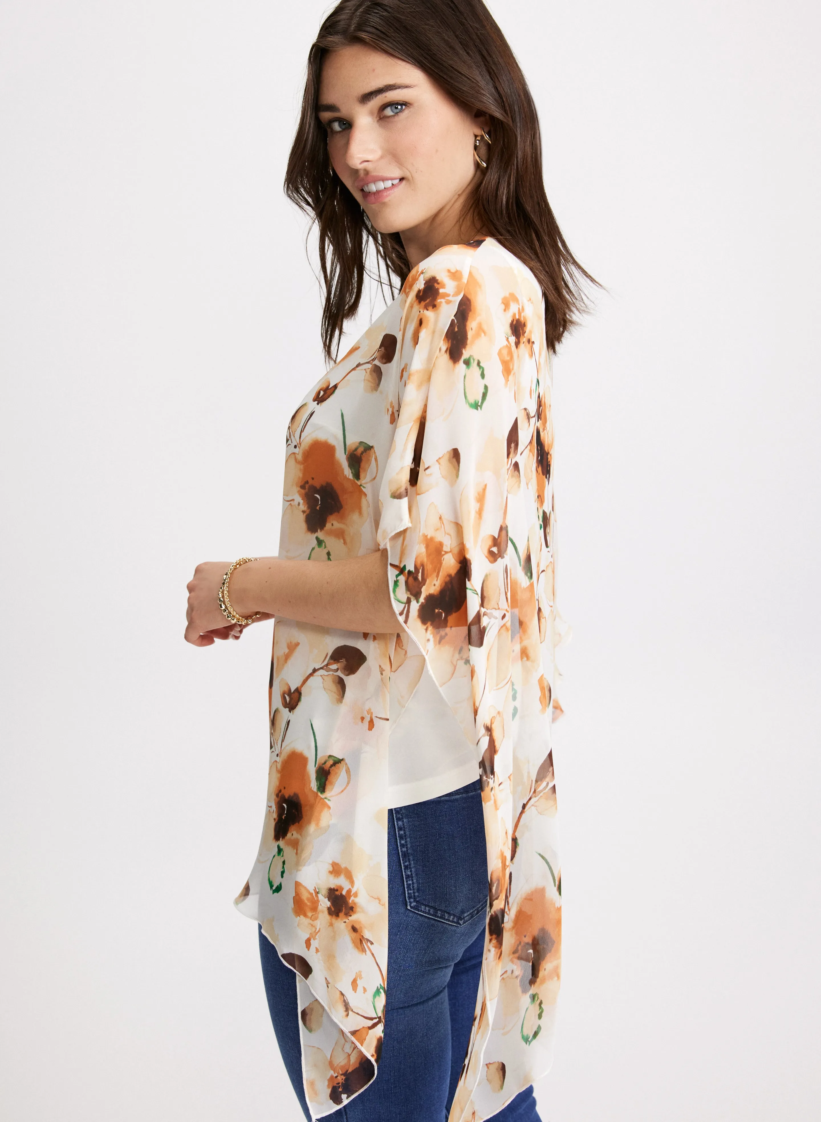 Asymmetric Chiffon Poncho Blouse sold by Laura product image thumbnail 5