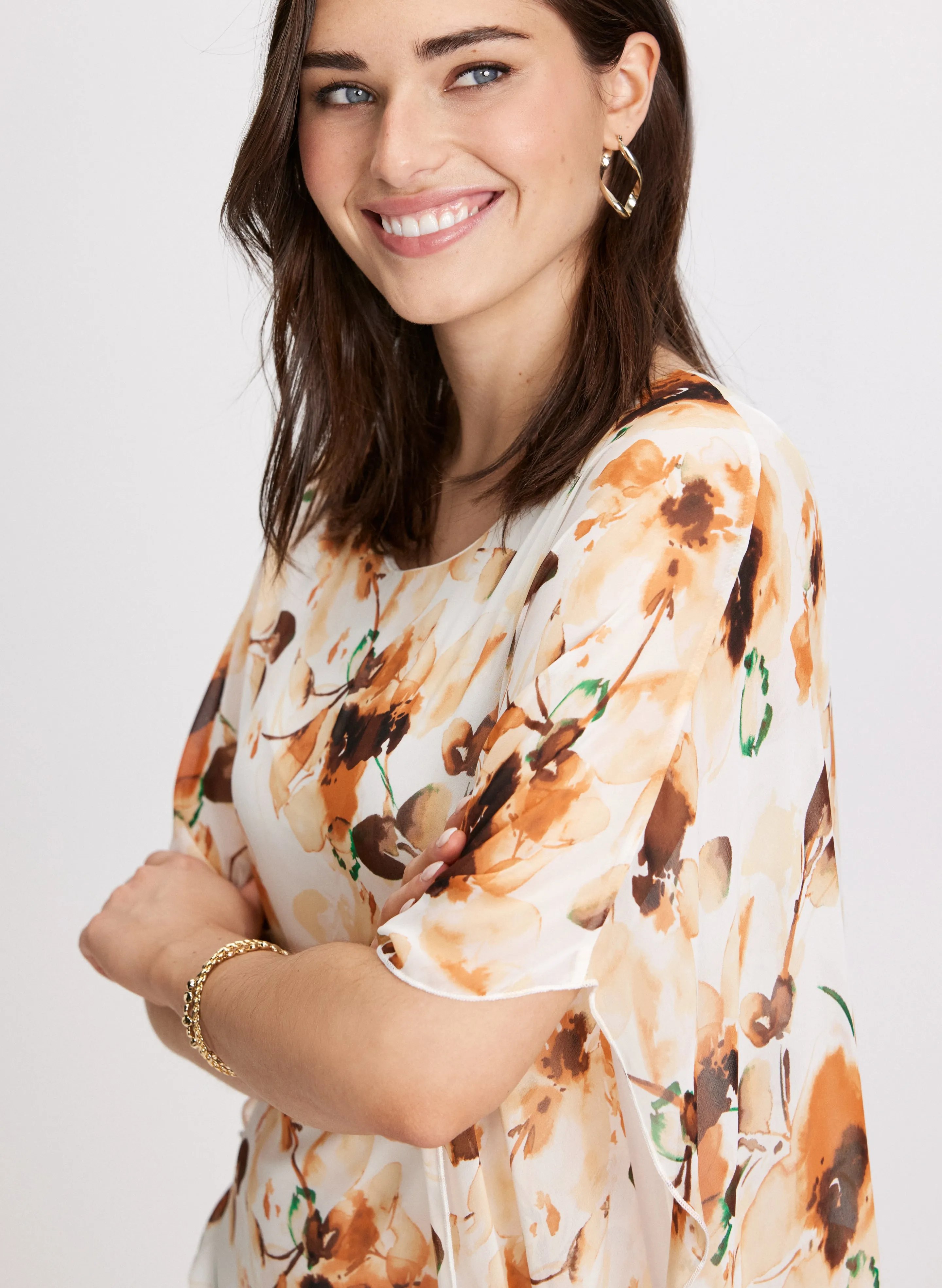 Asymmetric Chiffon Poncho Blouse sold by Laura product image thumbnail 2