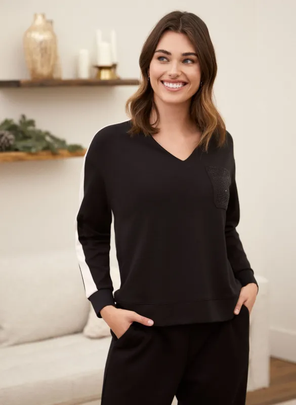 Embellished Colour Block Top sold by Laura