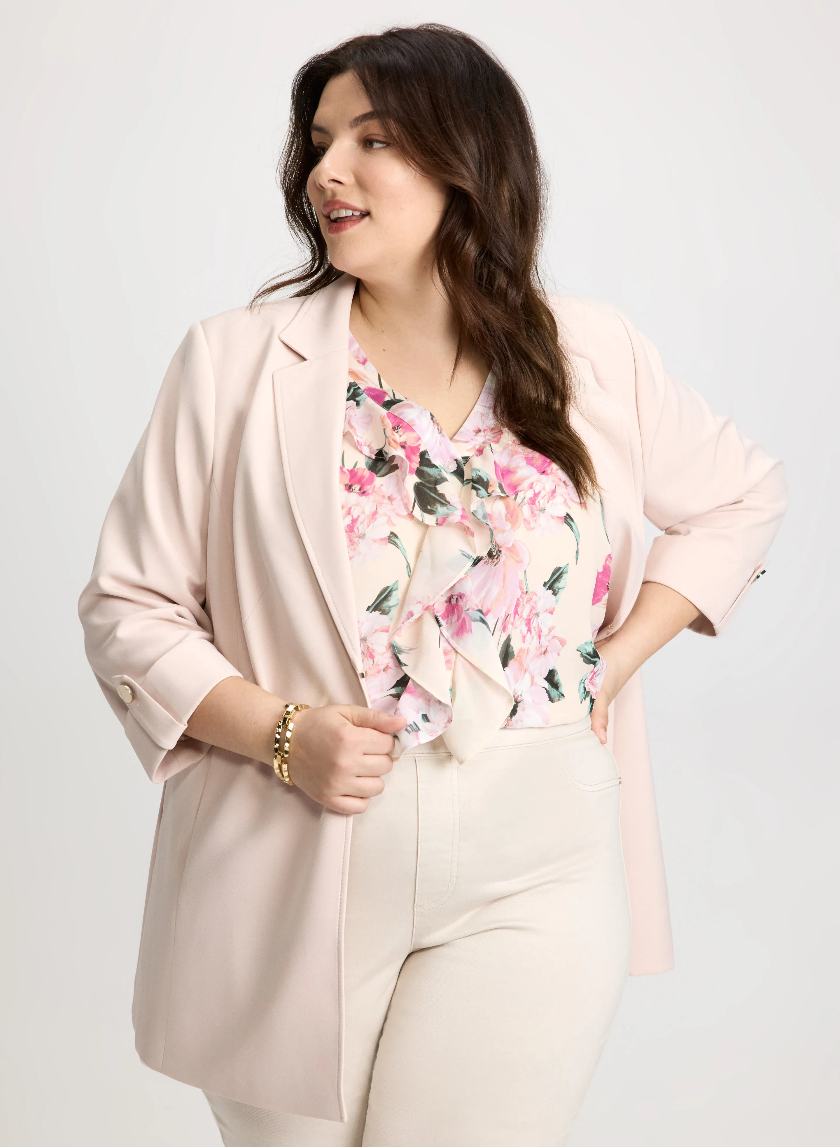 Ruffle Front Floral Blouse sold by Laura product image thumbnail 5