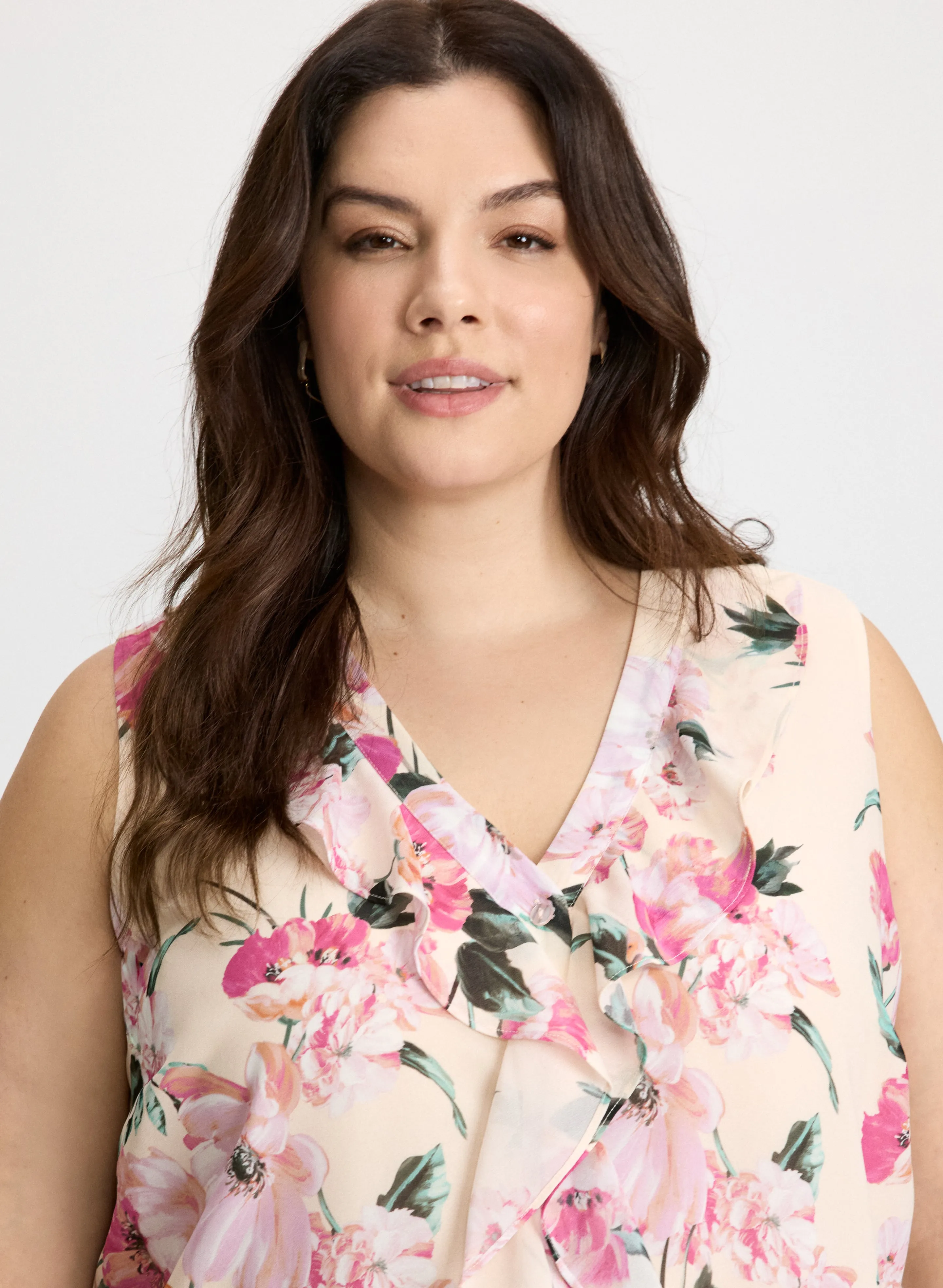 Ruffle Front Floral Blouse sold by Laura product image thumbnail 2